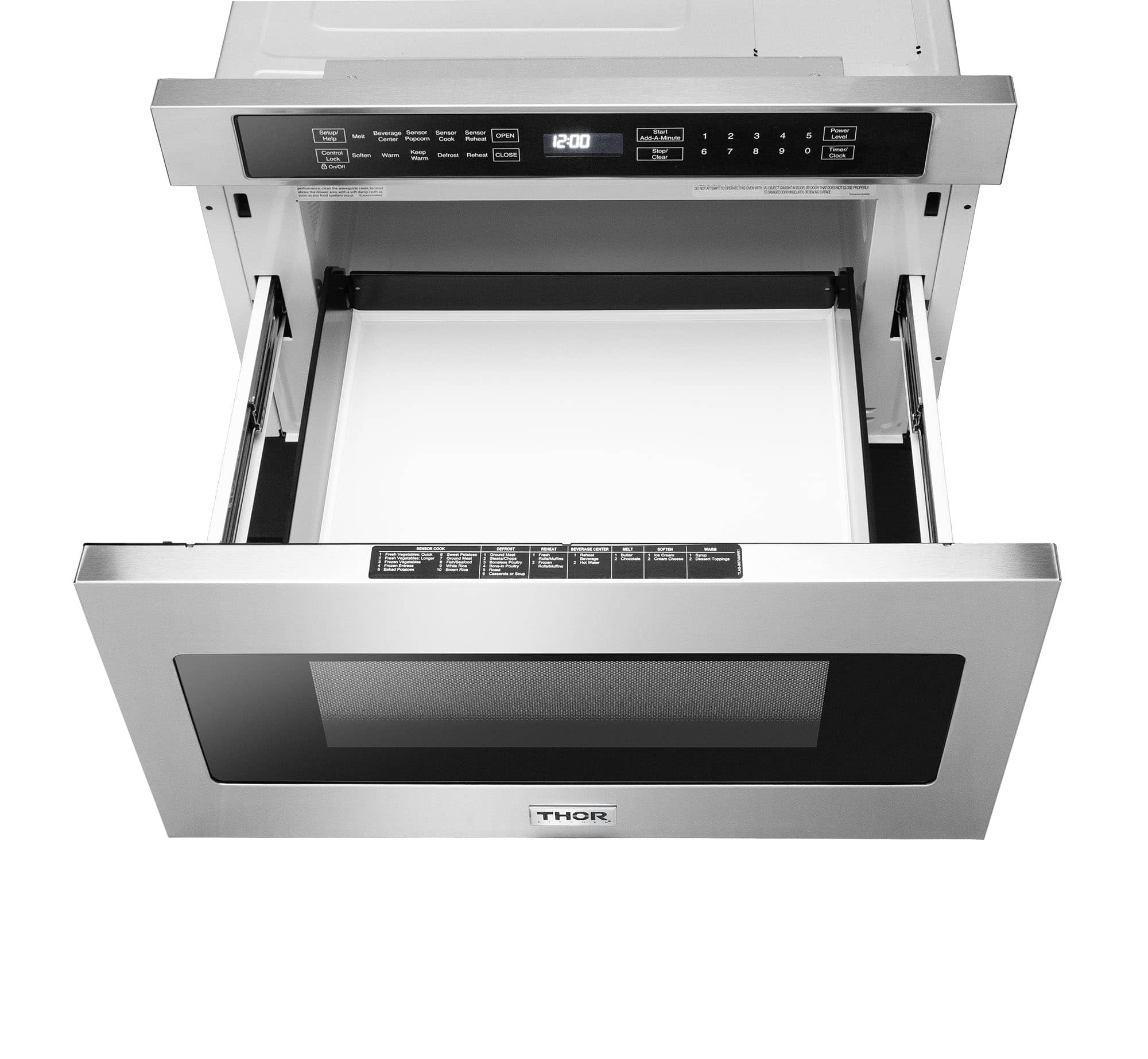 Thor Kitchen A-Series 5-Piece Appliance Package - 48-Inch Gas Range, Refrigerator with Water Dispenser, Dishwasher, Microwave, and Wine Cooler in Stainless Steel - Image 43