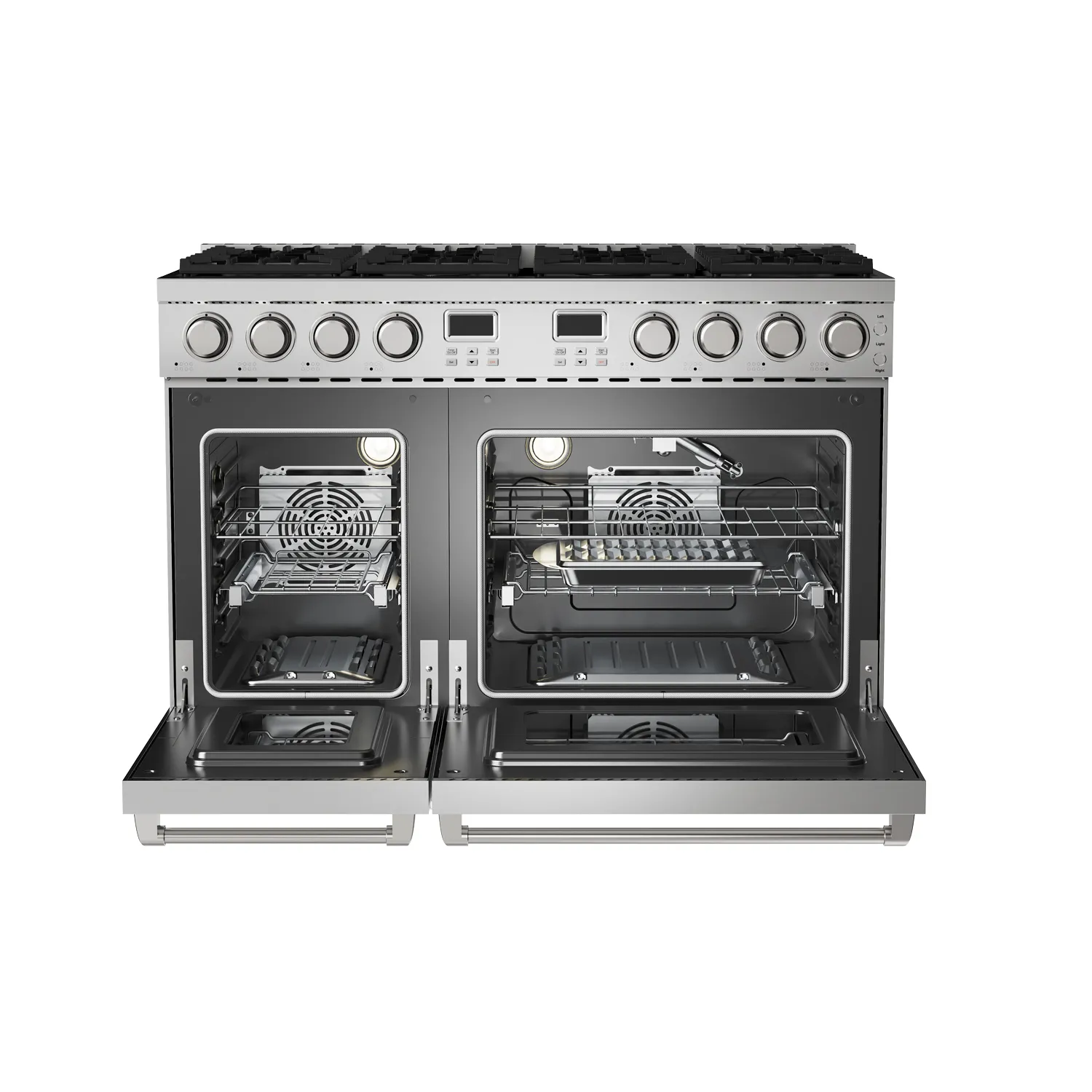 Thor Kitchen A-Series 5-Piece Appliance Package - 48-Inch Gas Range, Under Cabinet Range Hood, Refrigerator, Dishwasher, and Microwave in Stainless Steel - Image 7
