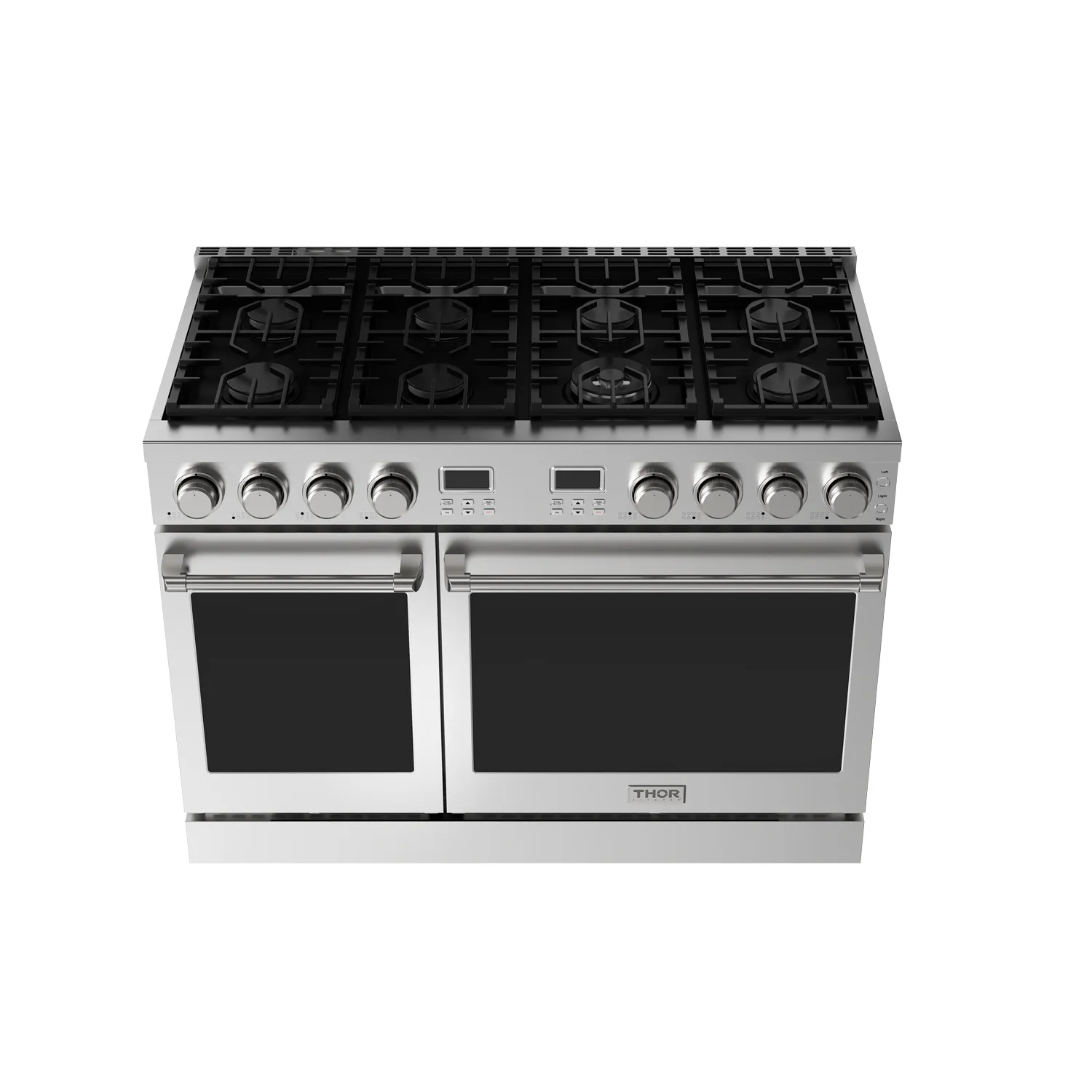 Thor Kitchen A-Series 5-Piece Appliance Package - 48-Inch Gas Range, Under Cabinet Range Hood, Refrigerator with Water Dispenser, Dishwasher, and Microwave in Stainless Steel - Image 3