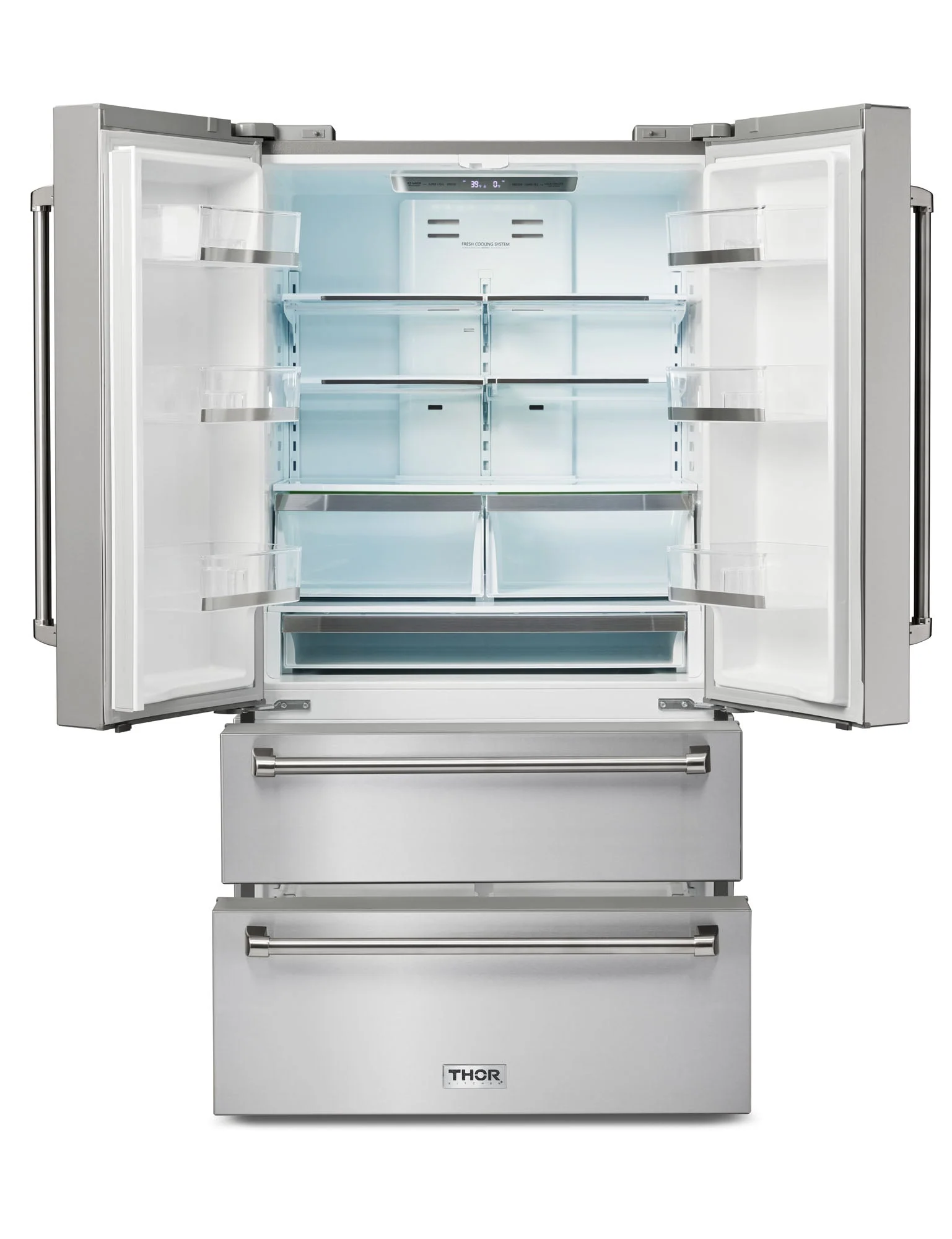 Thor Kitchen A-Series 6-Piece Appliance Package - 48-Inch Gas Range, Pro-Style Wall Mount Range Hood, Refrigerator, Dishwasher, Microwave, and Wine Cooler in Stainless Steel - Image 30