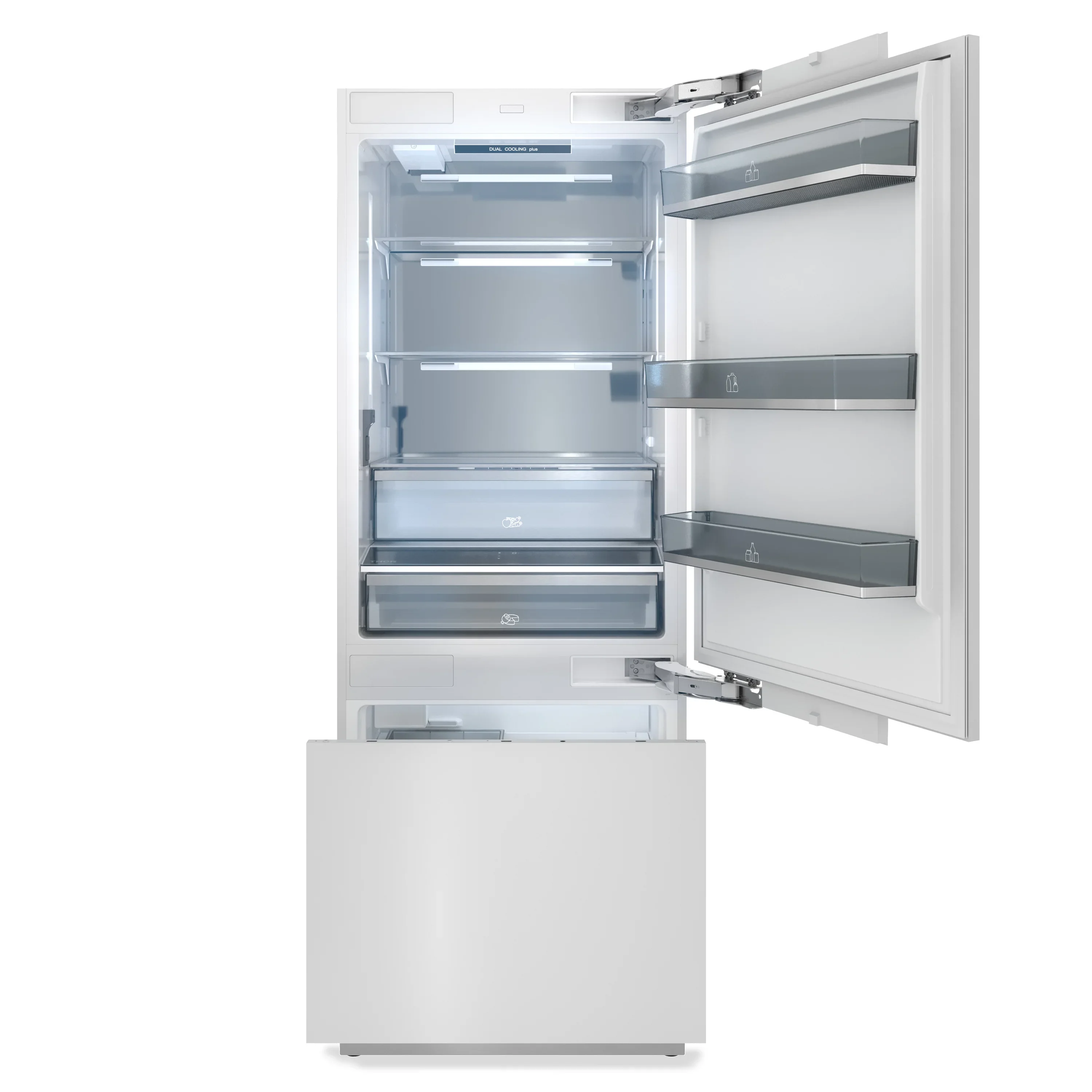 Thor Kitchen X-Series 60-Inch 32.2 Cu. Ft. Panel Ready Refrigerator with Bottom Freezer, Internal Water Dispenser and Ice Maker (XRF60) - Image 4