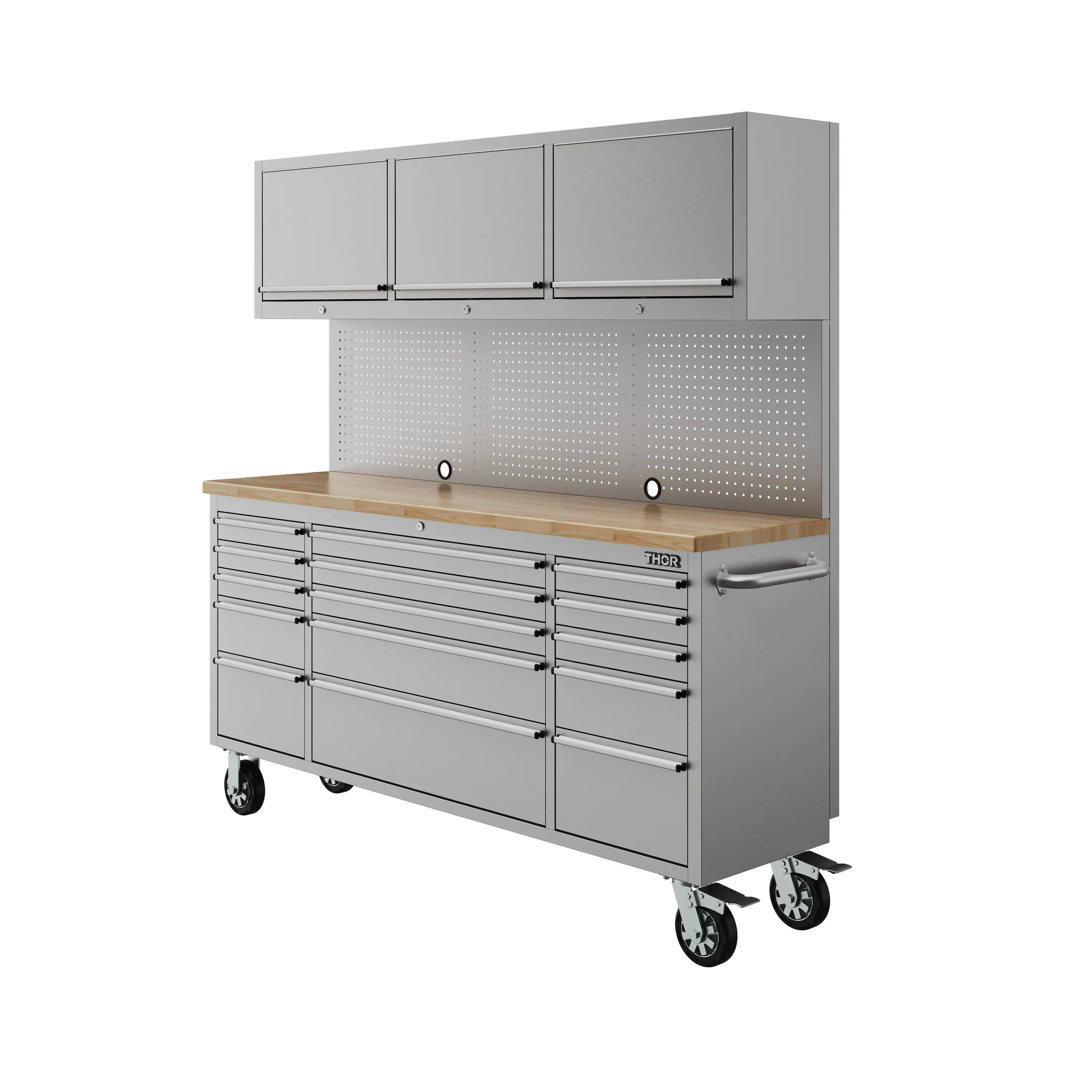 Thor 72-Inch Premium 15-Drawer Mobile Tool Workbench with Upper Storage (TC7215UC) - Image 5