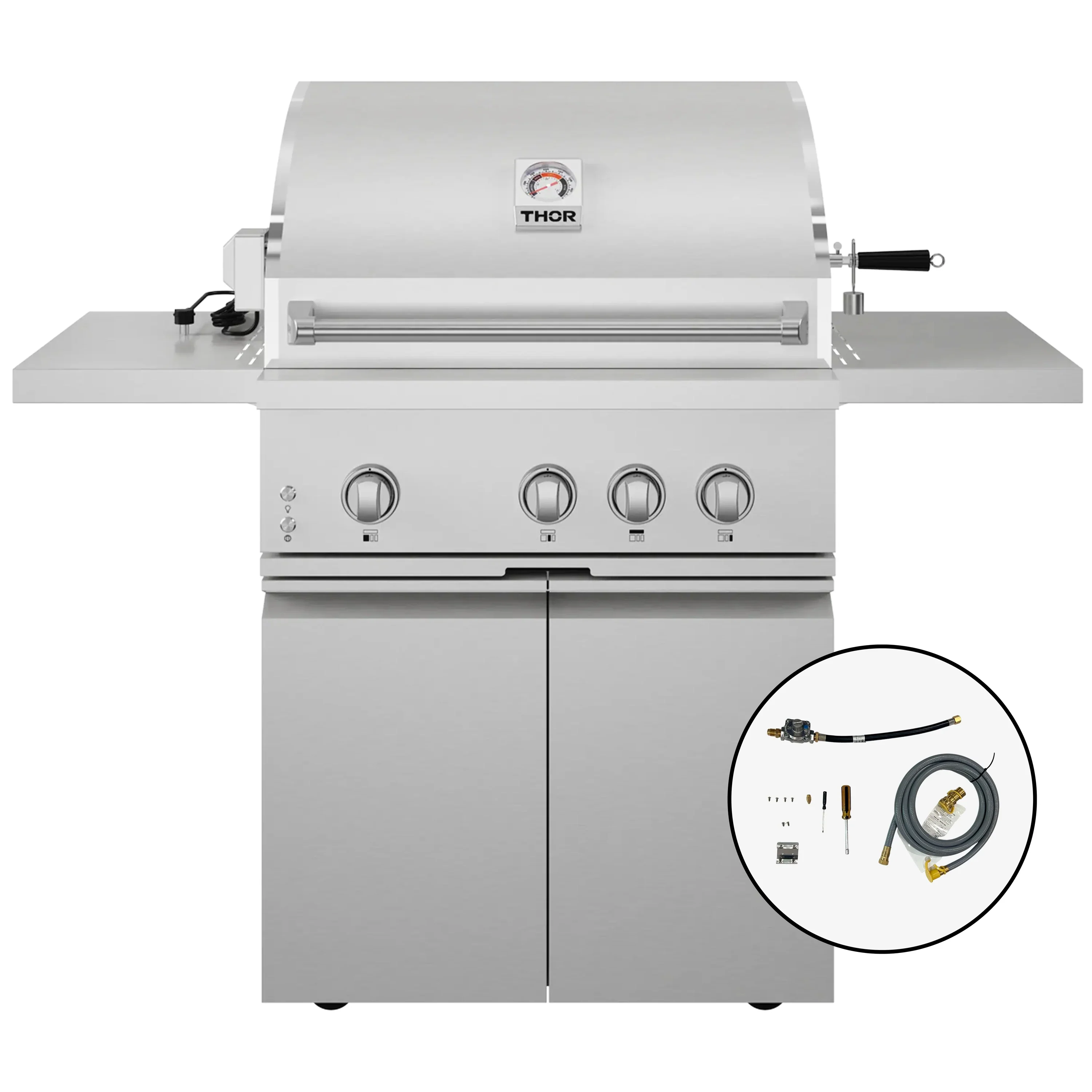 Gordon Ramsay by Thor Kitchen 32-Inch Freestanding Gas Grill with Natural Gas Kit in Stainless Steel - Image 2