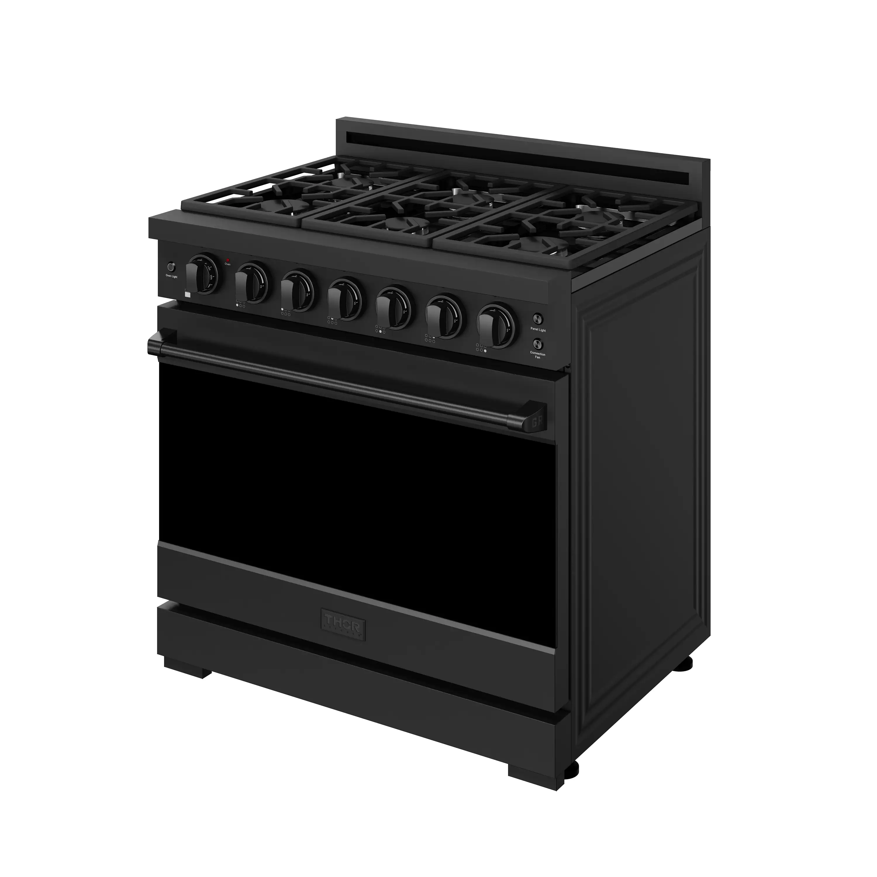 Gordon Ramsay by Thor Kitchen 36-inch Professional Natural Gas Range with Precision Knob in Black (RSG36PB) - Image 3