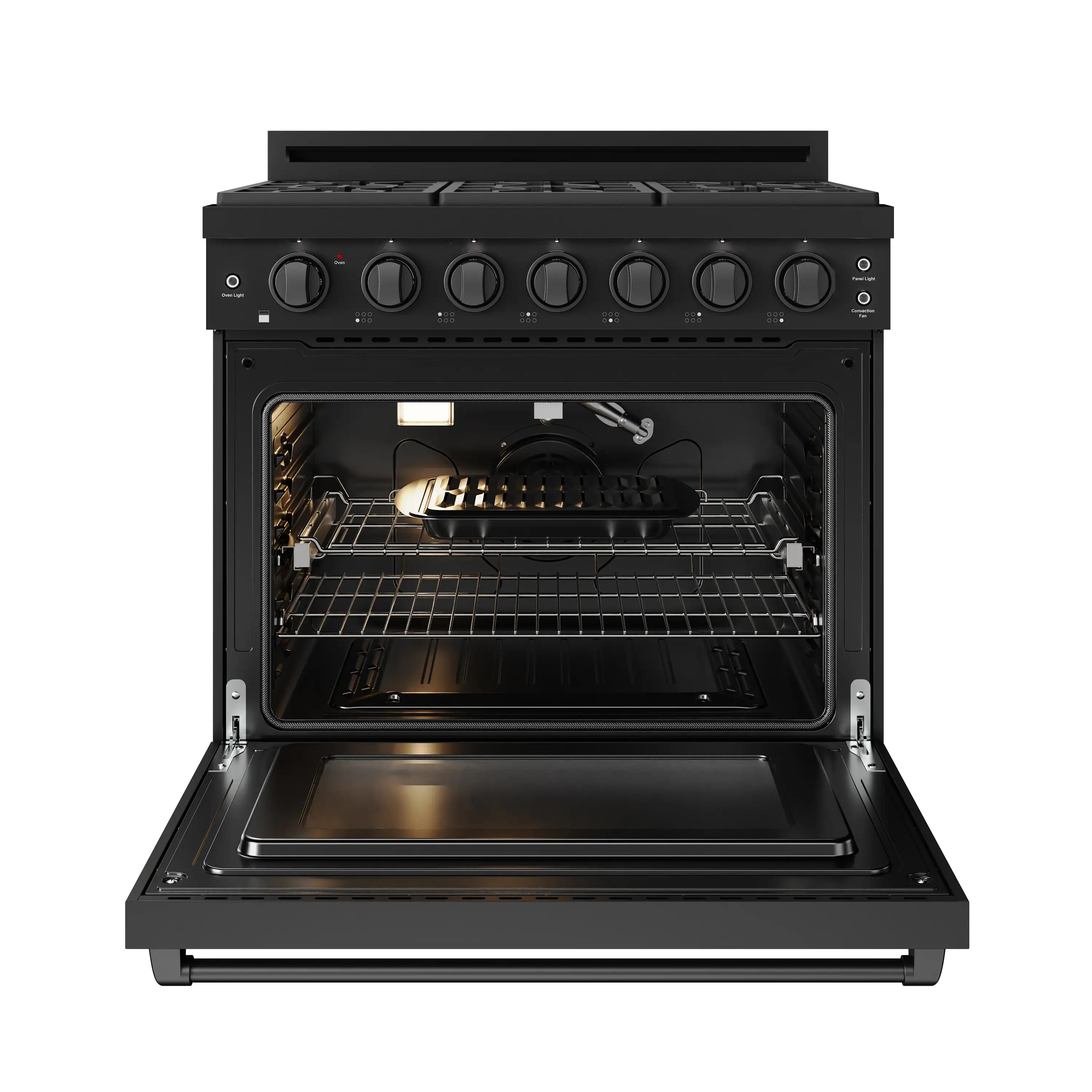 Gordon Ramsay by Thor Kitchen 36-inch Professional Natural Gas Range with Precision Knob in Black (RSG36PB) - Image 4