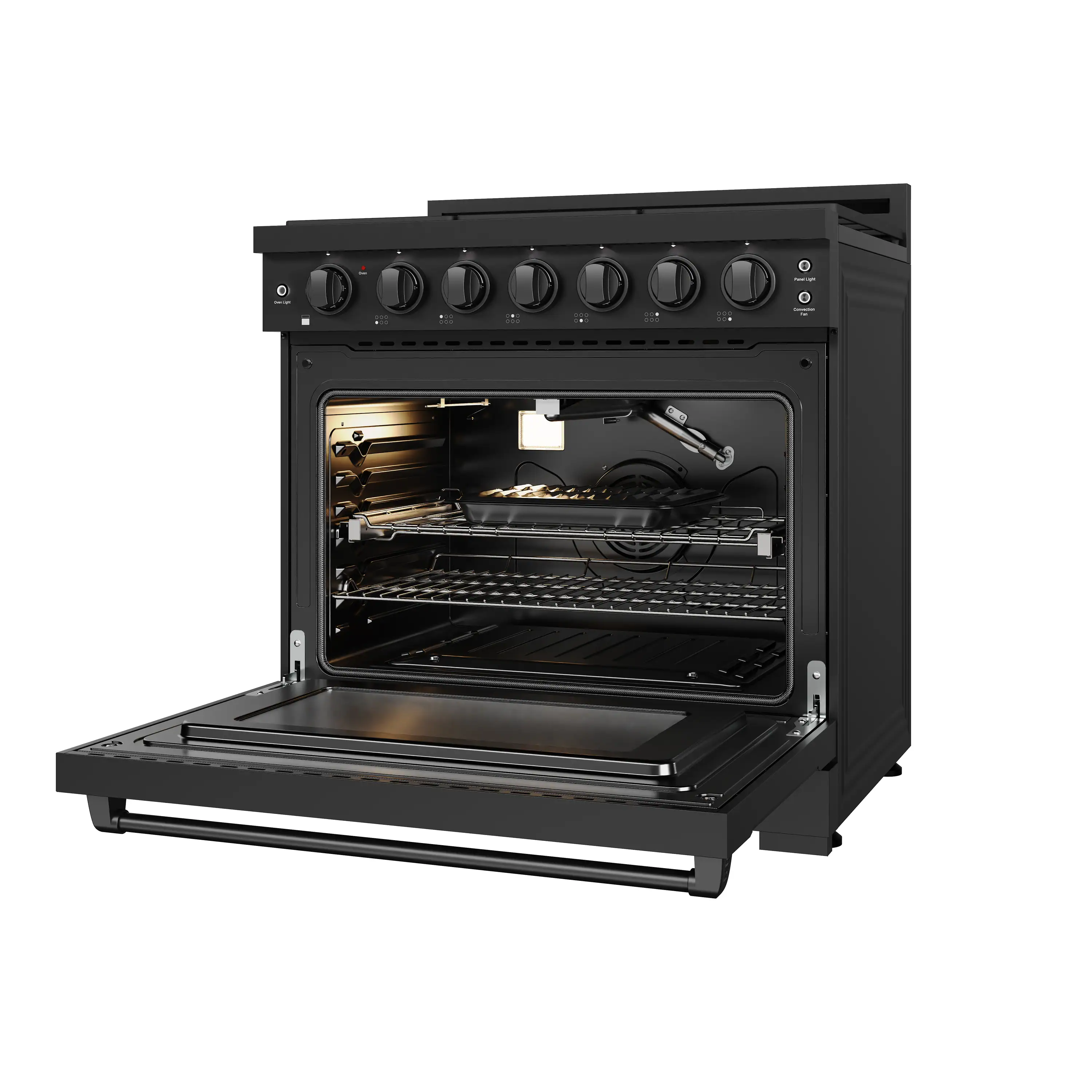 Gordon Ramsay by Thor Kitchen 36-inch Professional Natural Gas Range with Precision Knob in Black (RSG36PB) - Image 5