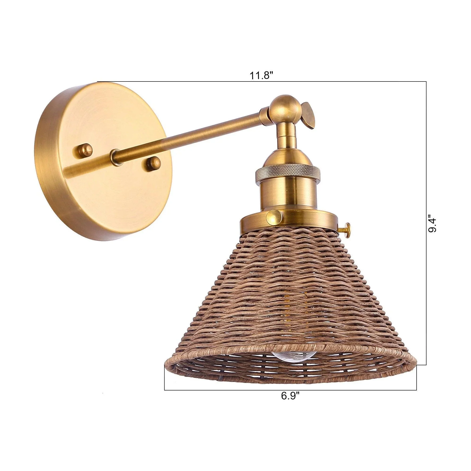 Parrot Uncle Traditional 1-Light Golden Wall Light (W2205110V) - Image 6