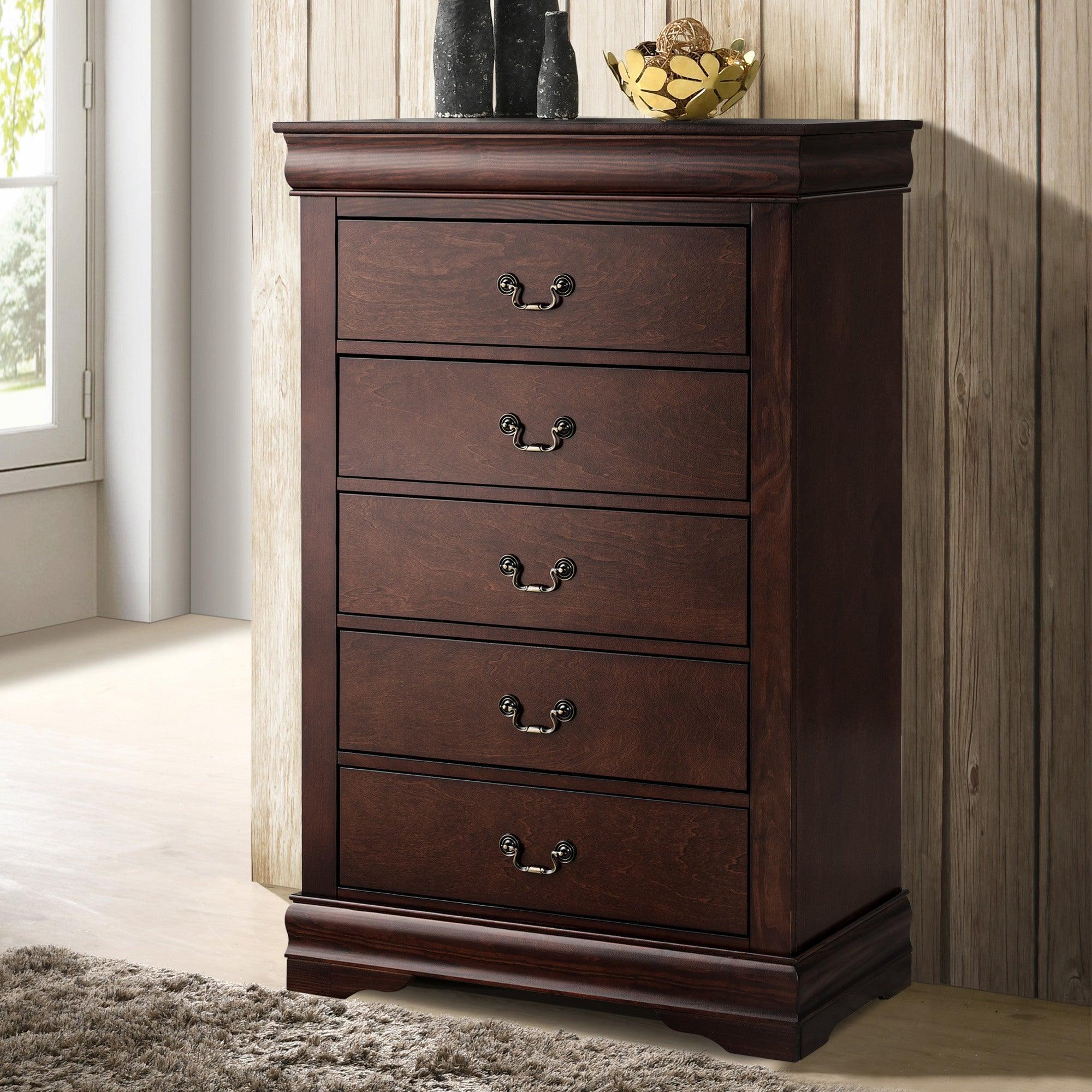 Parrot Uncle Transitional 5-Drawer 31.5-Inch Wide Chest of Drawers with Bracket Feet - Image 17