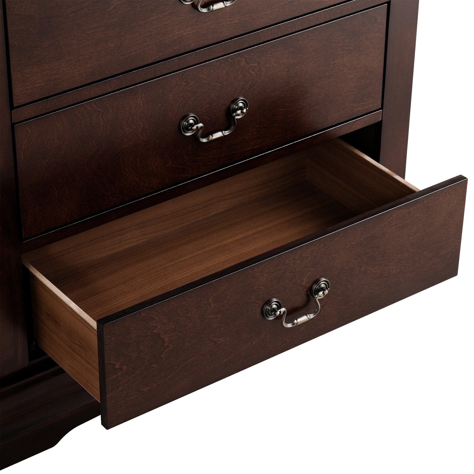 Parrot Uncle Transitional 5-Drawer 31.5-Inch Wide Chest of Drawers with Bracket Feet - Image 18