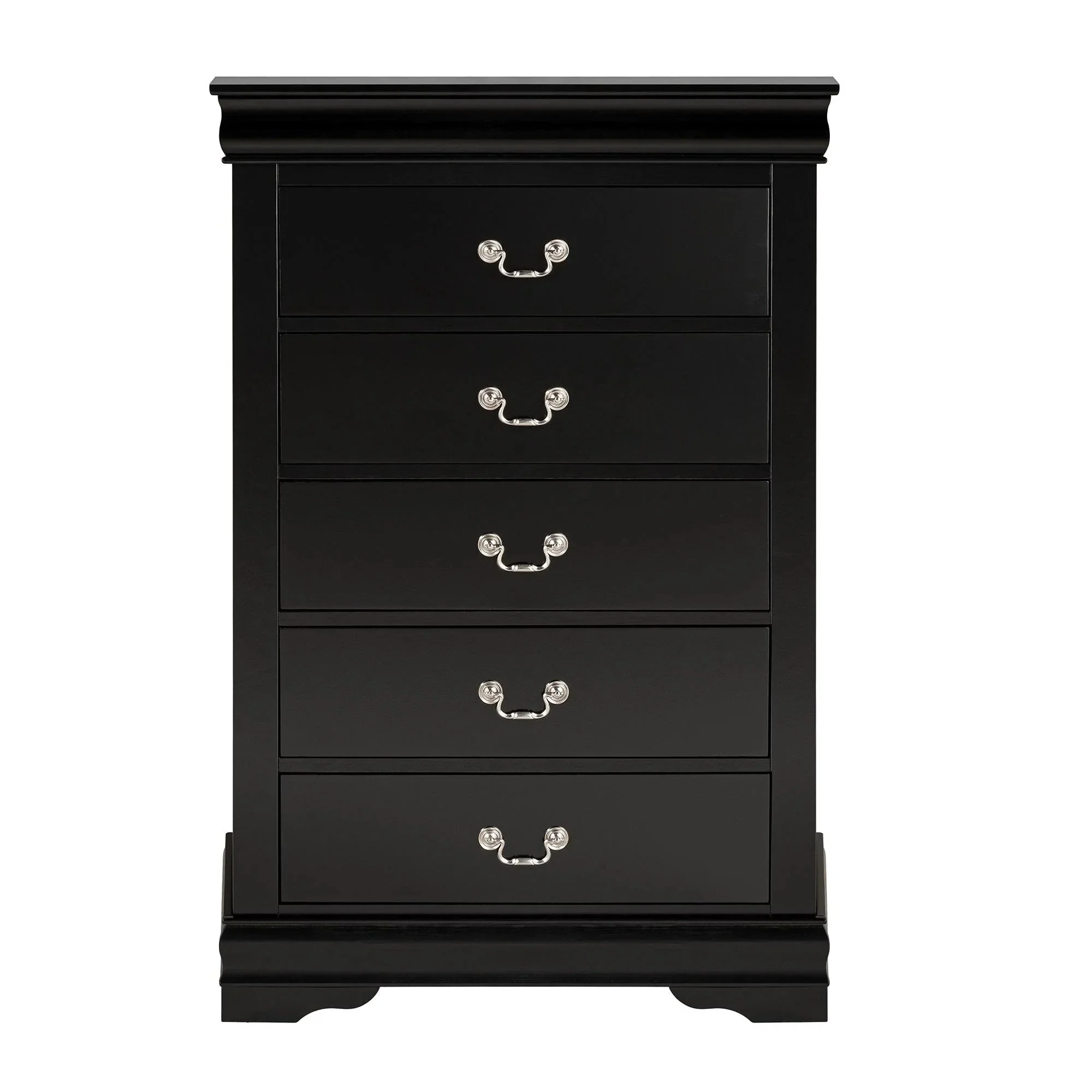 Parrot Uncle Transitional 5-Drawer 31.5-Inch Wide Chest of Drawers with Bracket Feet - Image 2