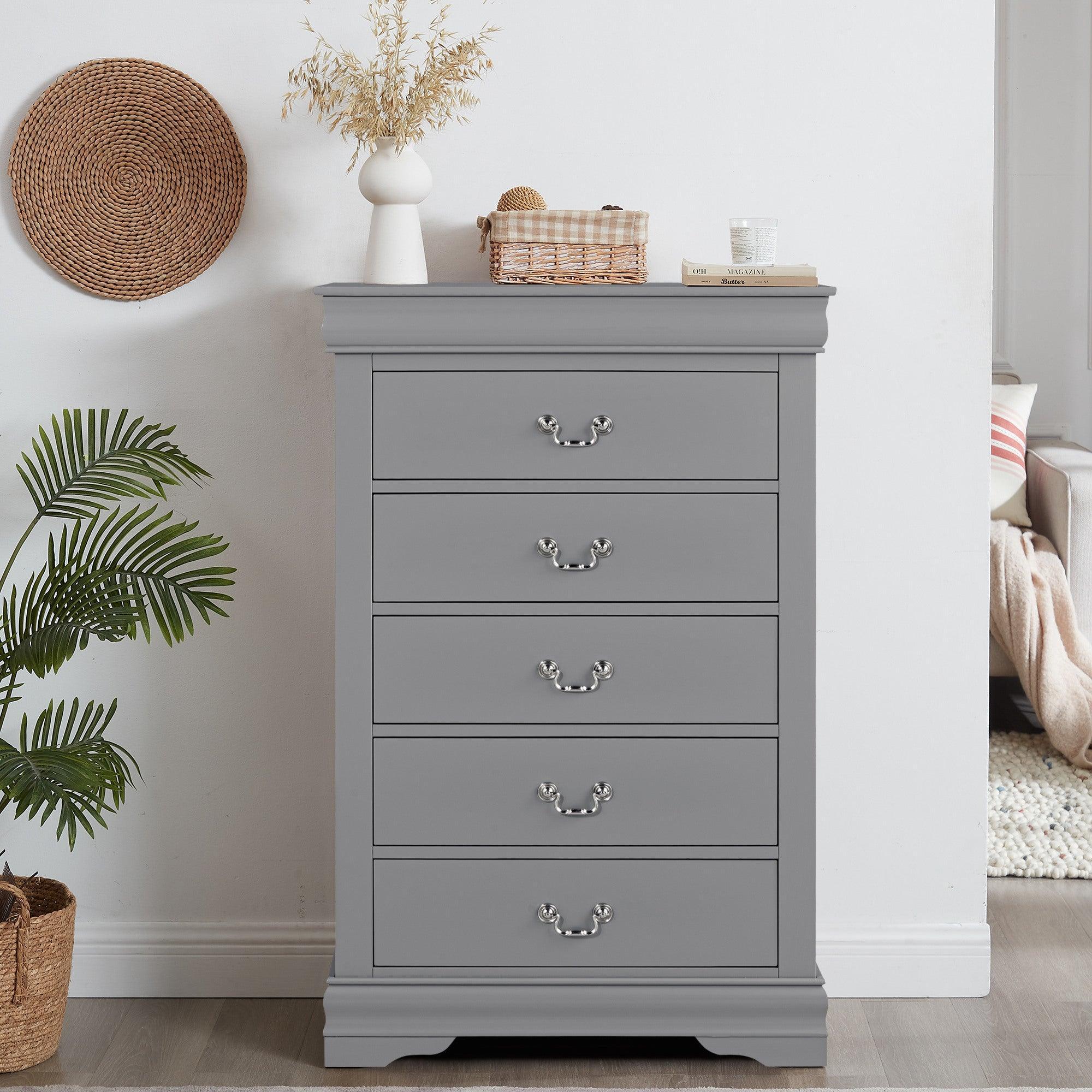 Parrot Uncle Transitional 5-Drawer 31.5-Inch Wide Chest of Drawers with Bracket Feet - Image 30