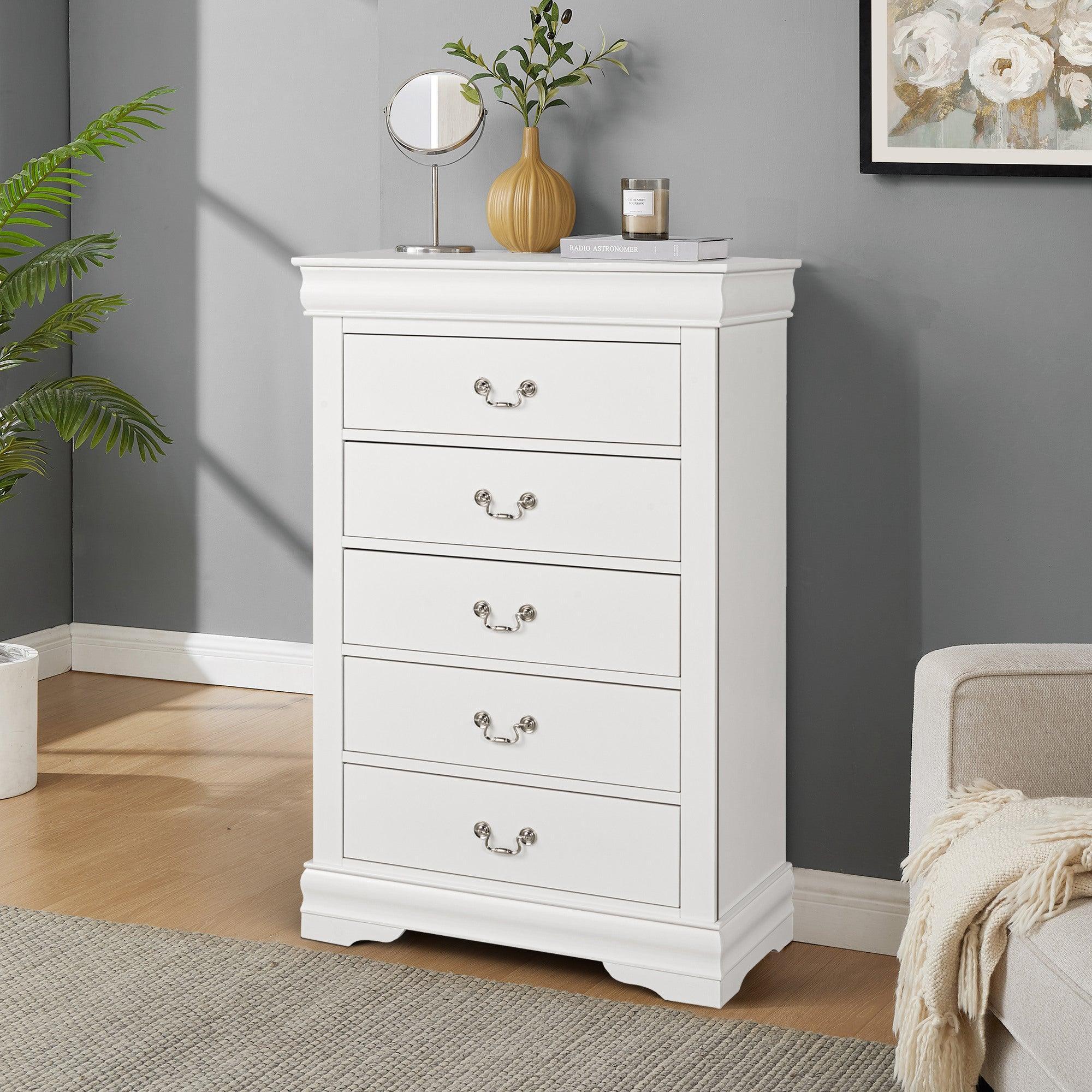 Parrot Uncle Transitional 5-Drawer 31.5-Inch Wide Chest of Drawers with Bracket Feet - Image 35