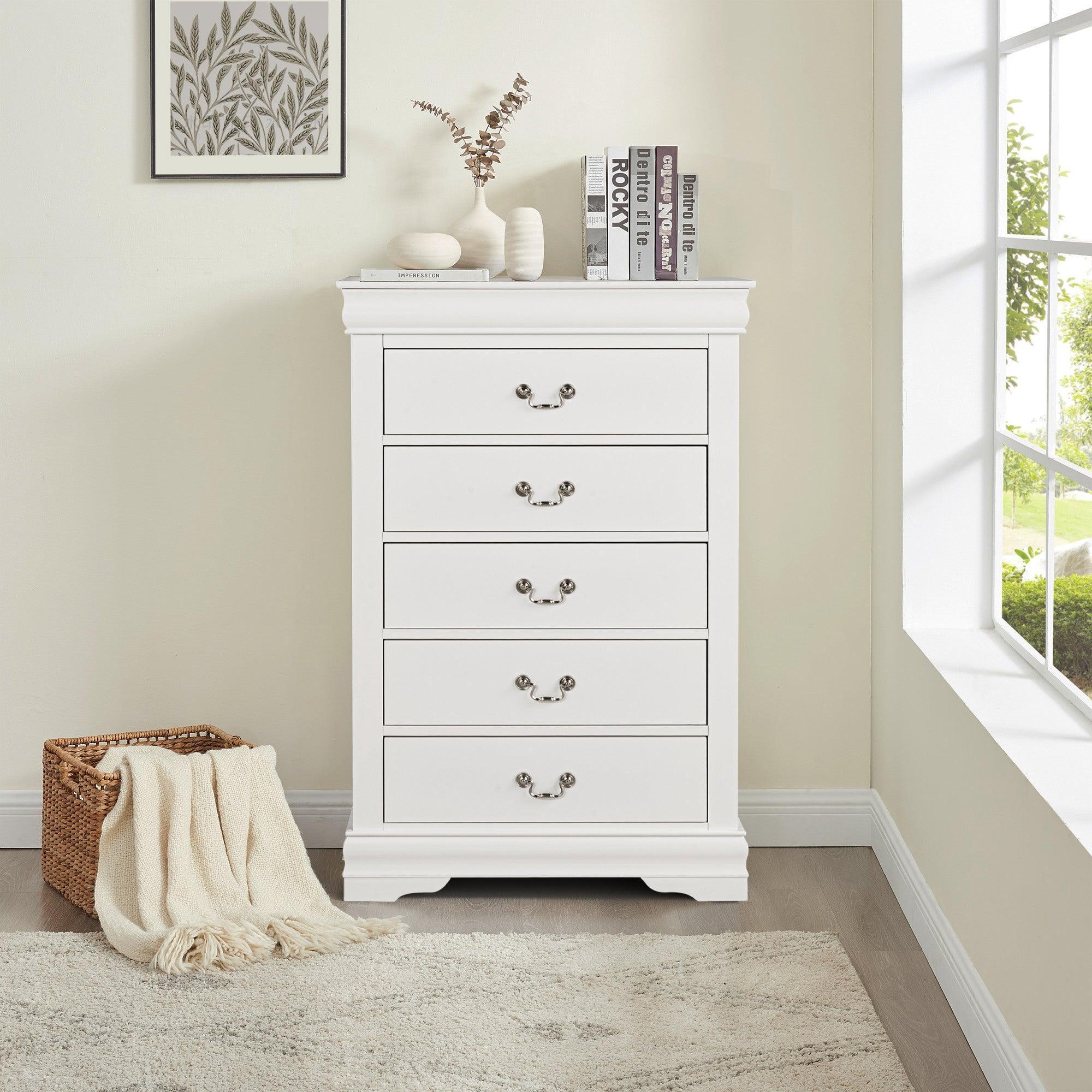 Parrot Uncle Transitional 5-Drawer 31.5-Inch Wide Chest of Drawers with Bracket Feet - Image 36