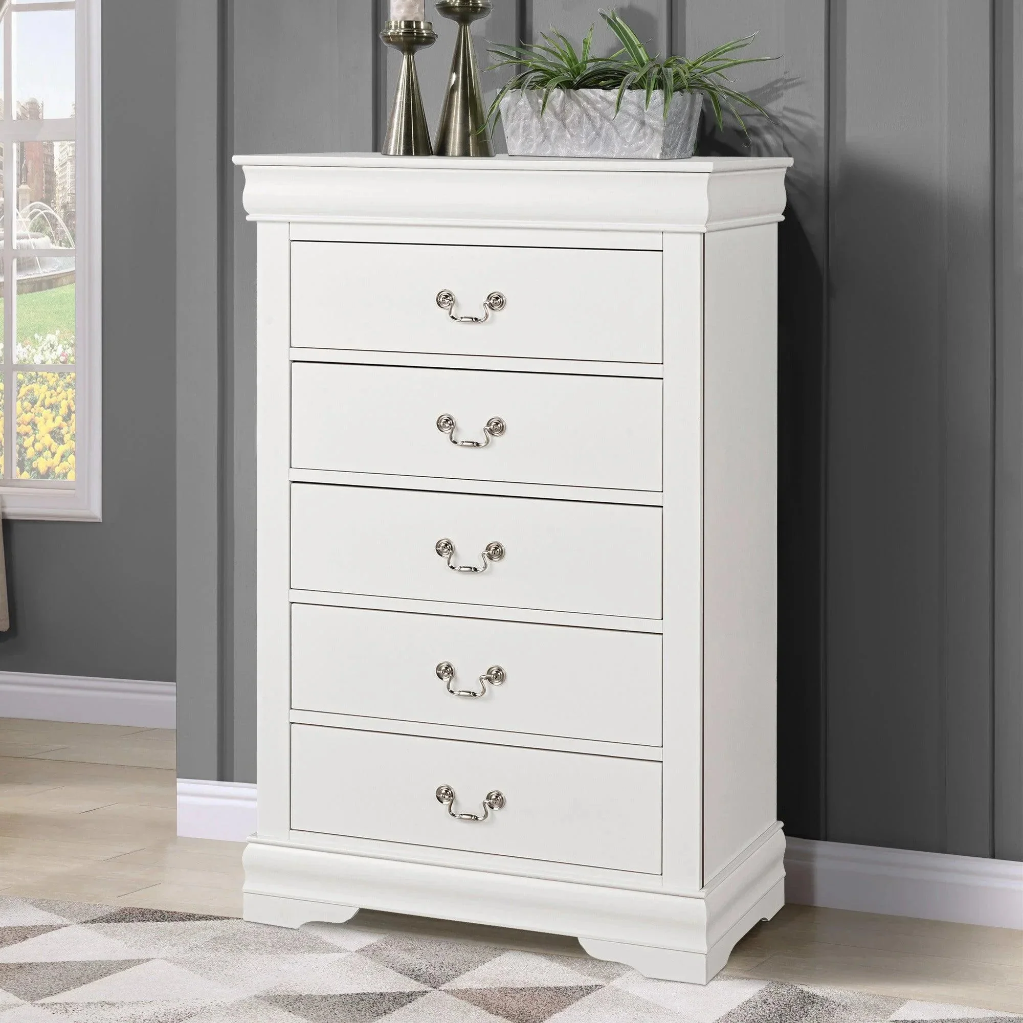 Parrot Uncle Transitional 5-Drawer 31.5-Inch Wide Chest of Drawers with Bracket Feet - Image 41