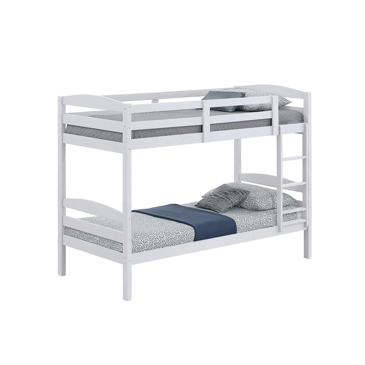 Parrot Uncle Transitional Solid Hardwood Twin over Twin Bunk Bed, Patented Insert & Lock Joint for Extra Safety for Kids - Image 11