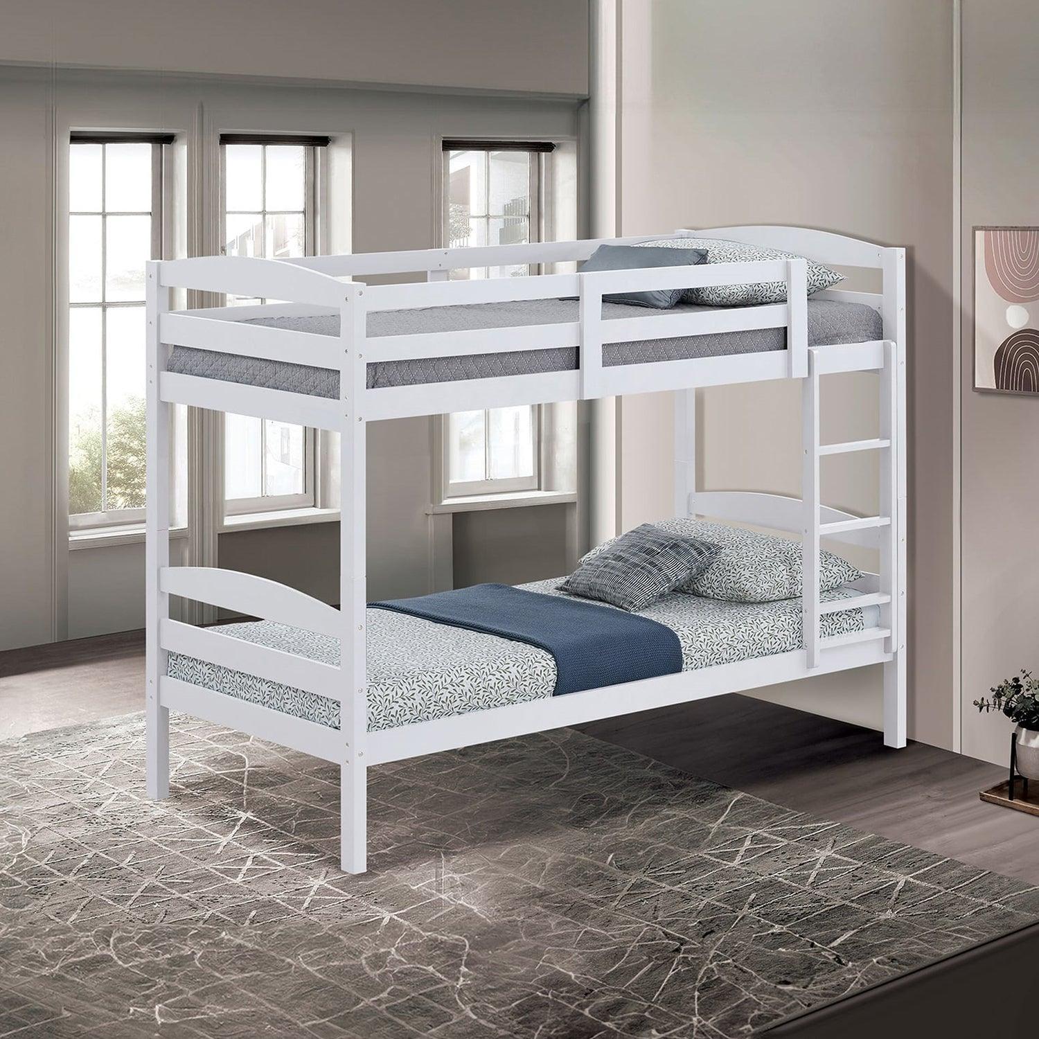 Parrot Uncle Transitional Solid Hardwood Twin over Twin Bunk Bed, Patented Insert & Lock Joint for Extra Safety for Kids - Image 15