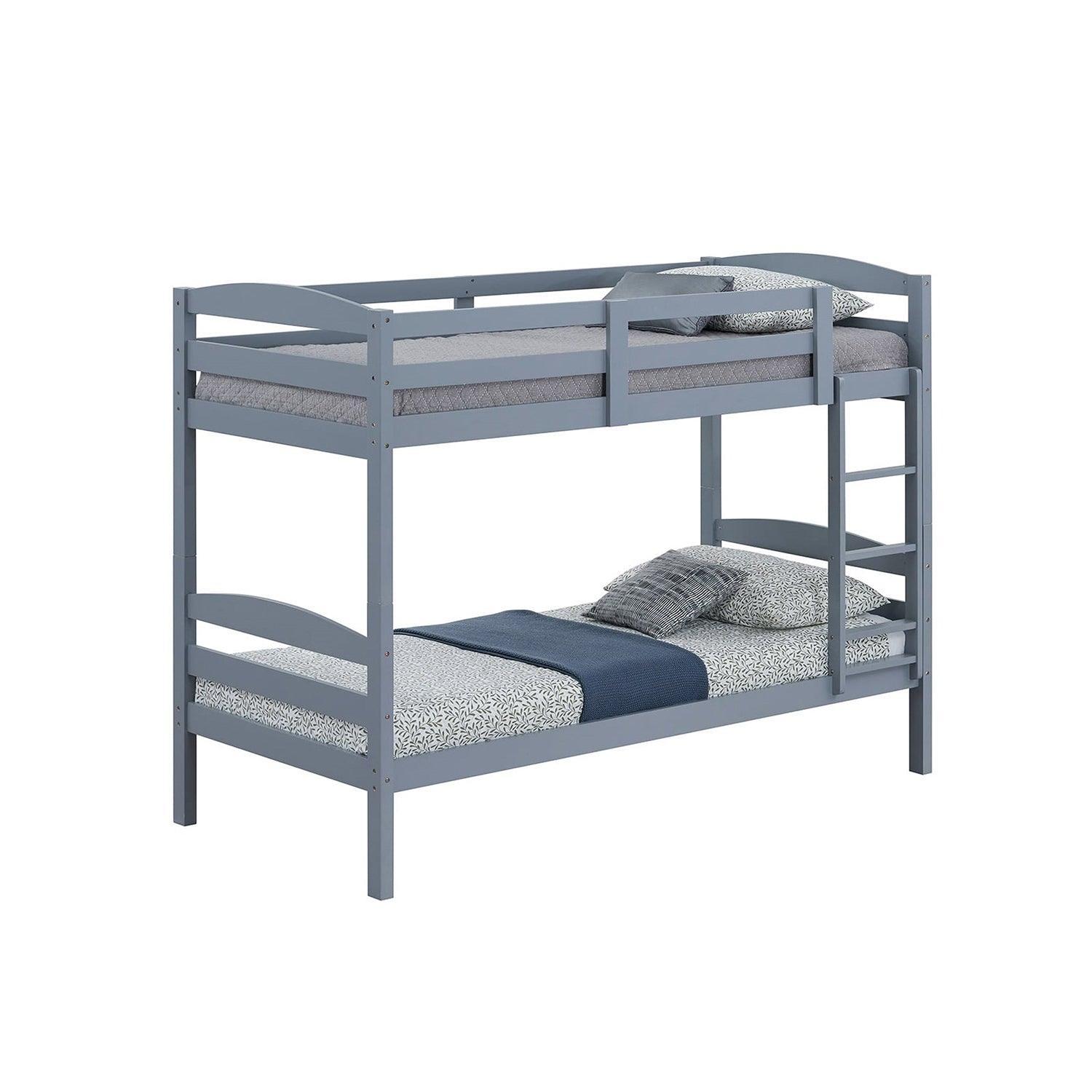 Parrot Uncle Transitional Solid Hardwood Twin over Twin Bunk Bed, Patented Insert & Lock Joint for Extra Safety for Kids - Image 2