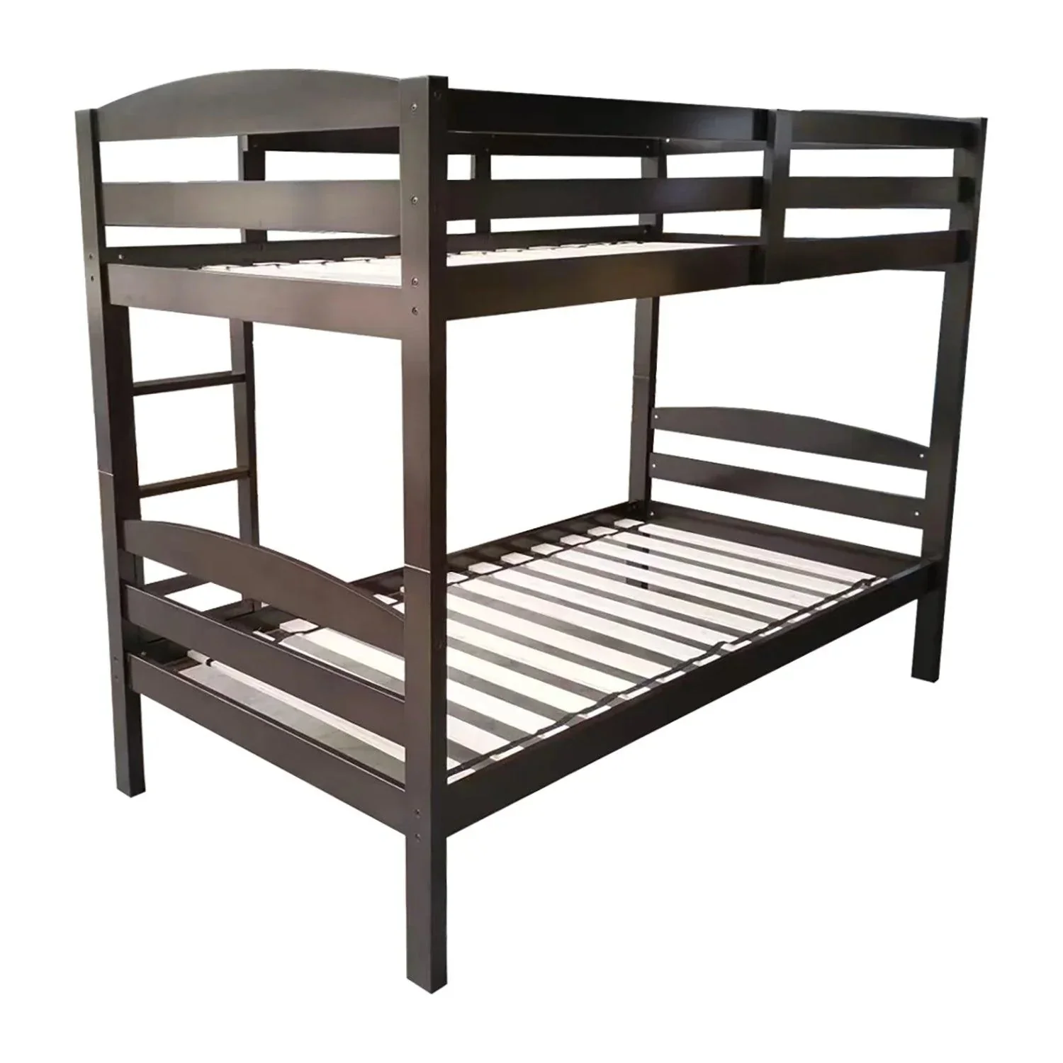 Parrot Uncle Transitional Solid Hardwood Twin over Twin Bunk Bed, Patented Insert & Lock Joint for Extra Safety for Kids - Image 3