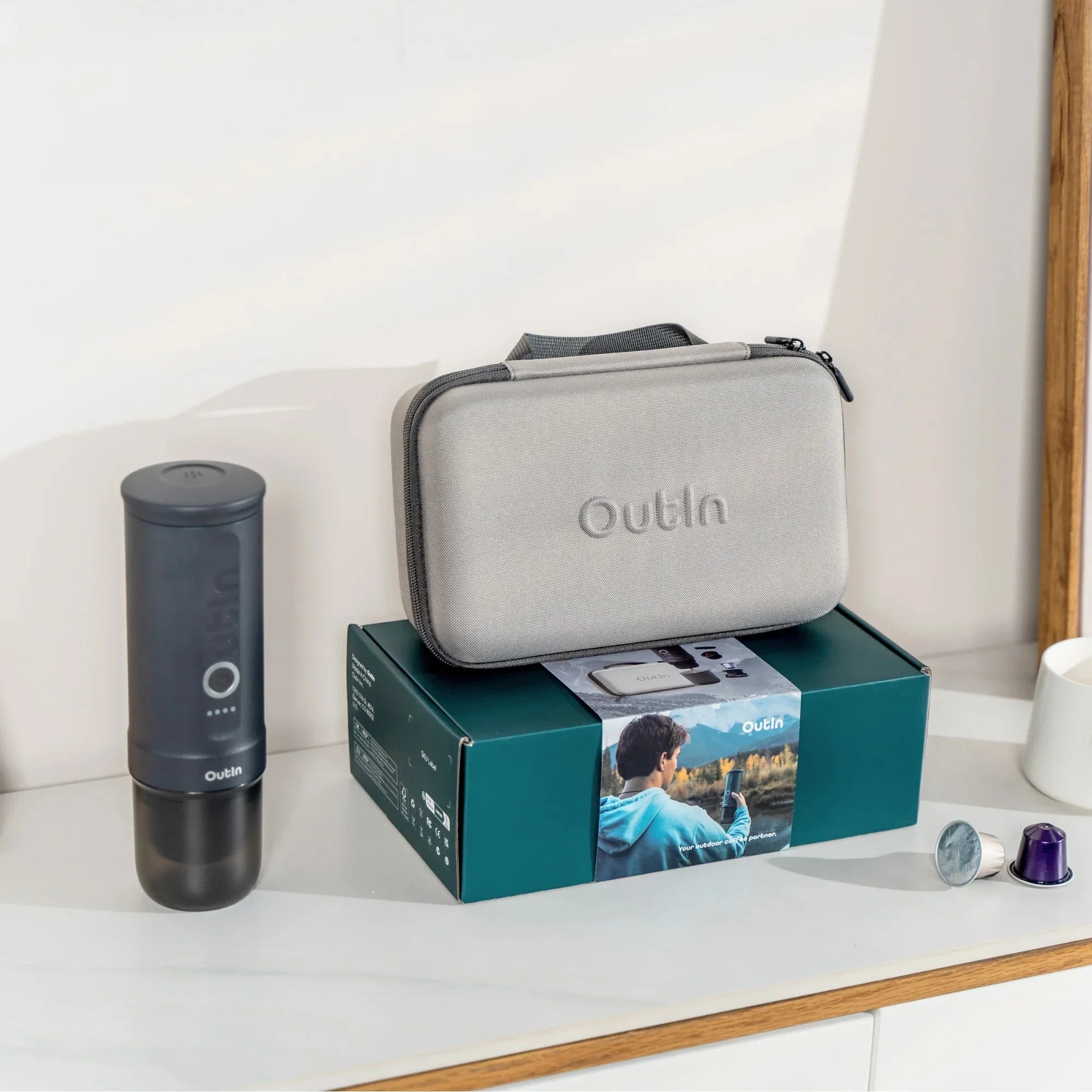 Outlin Nano Traveler Espresso Gift Set in Space Grey (OTEM-01-SG-Bag) - Image 7