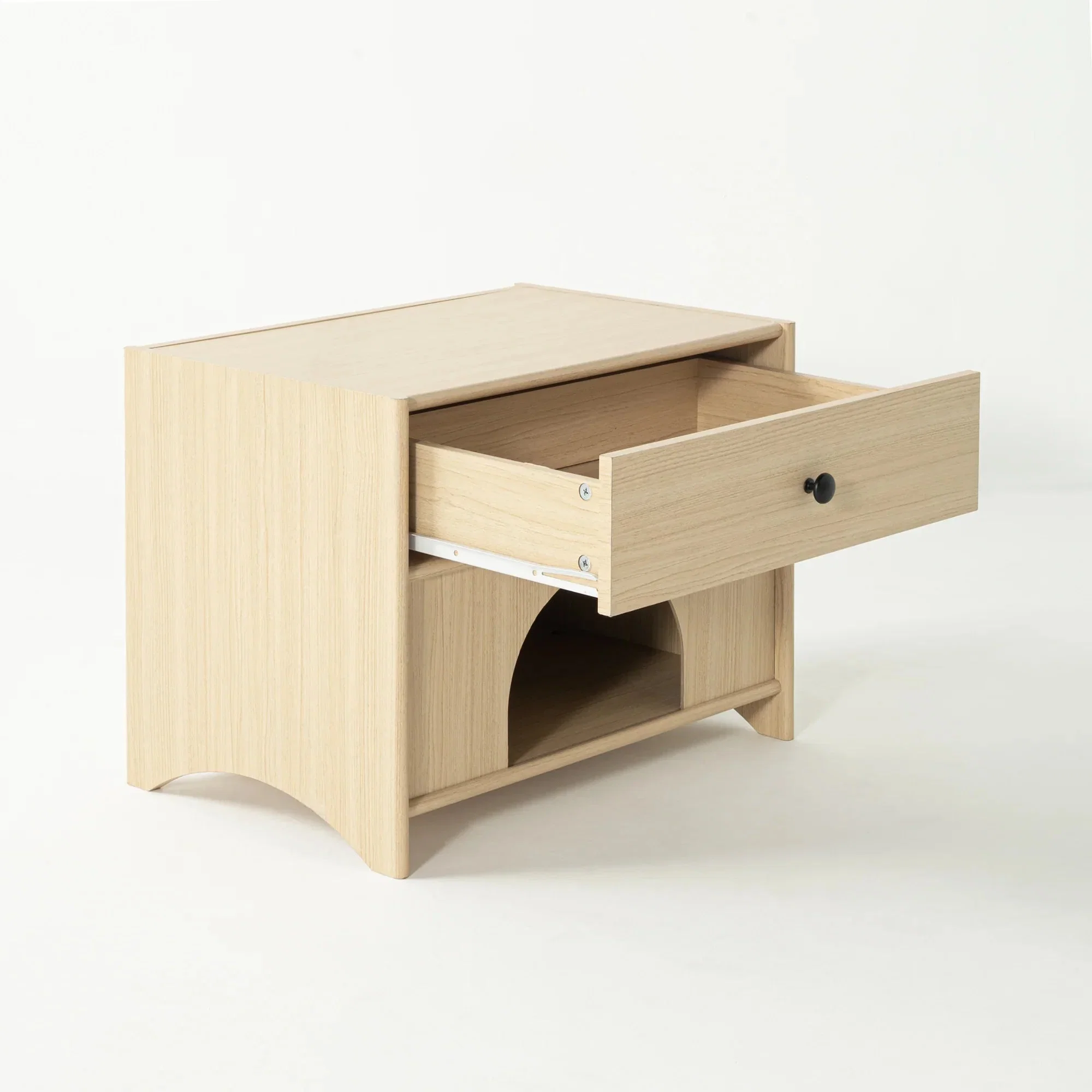 Parrot Uncle Travis Modern Natural 22-Inch Side Table with Pet-Friendly Nook (SL-AC4003-PU) - Image 12