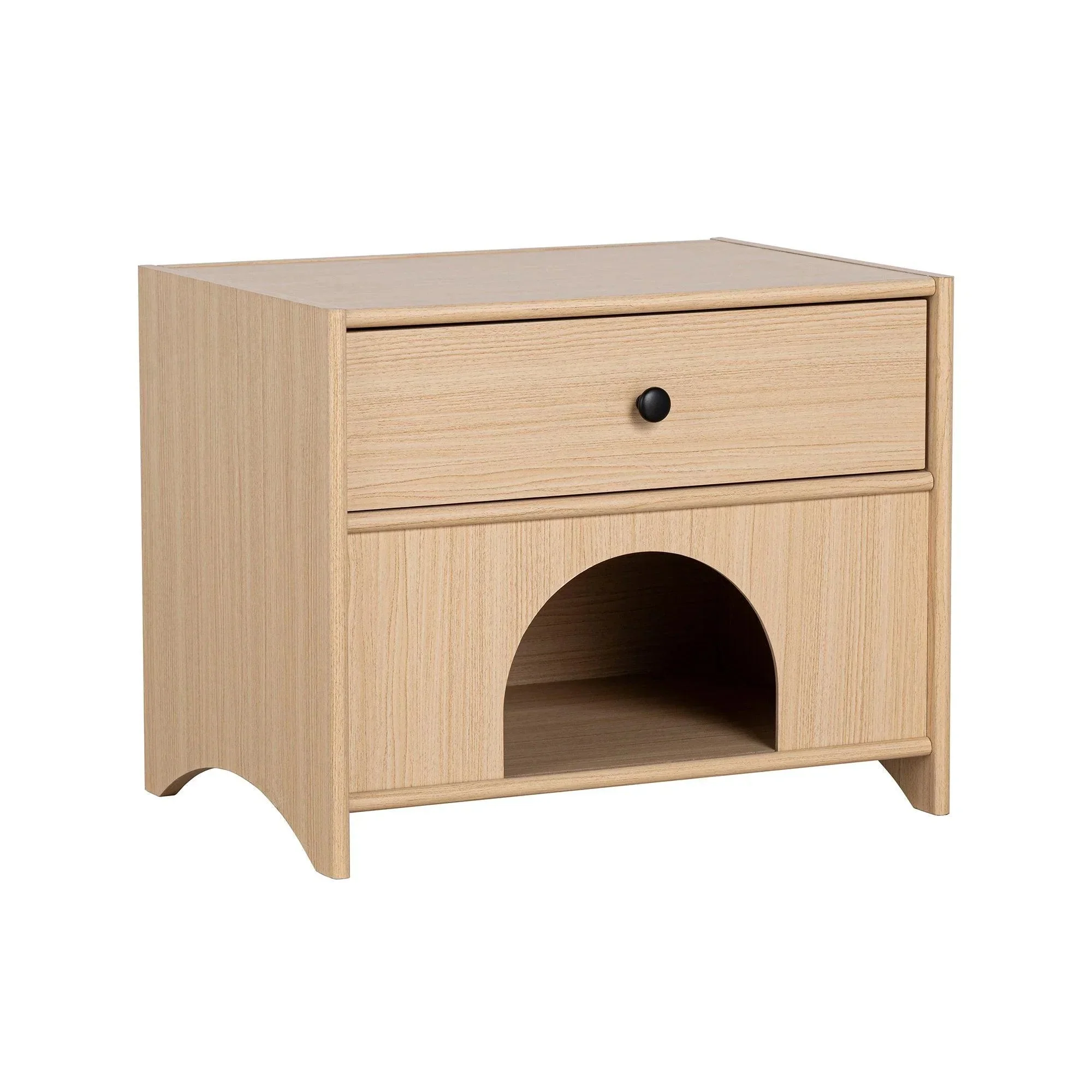 Parrot Uncle Travis Modern Natural 22-Inch Side Table with Pet-Friendly Nook (SL-AC4003-PU) - Image 8