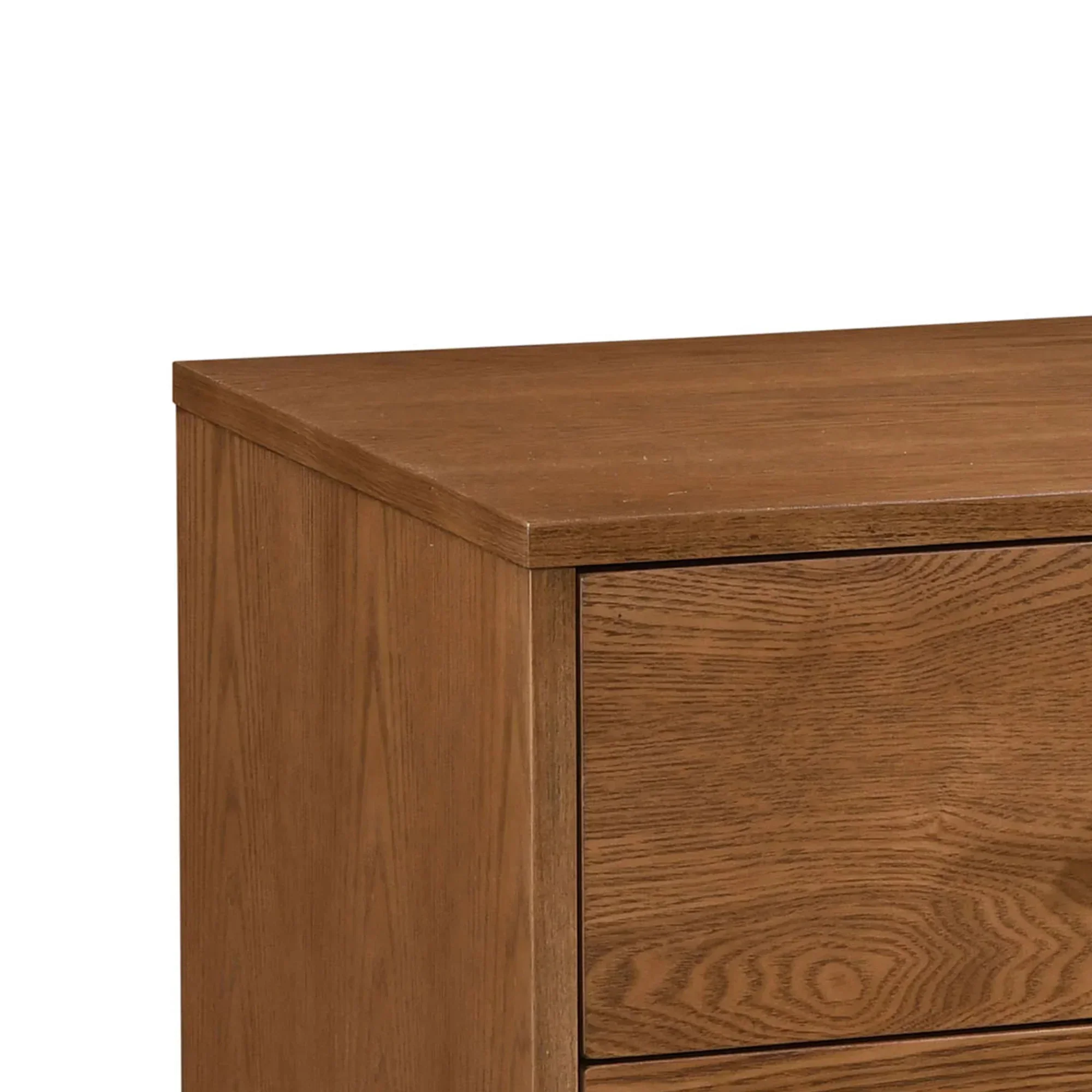Parrot Uncle Tromso Mid-Century Modern 23-Inch Nightstand with 2-Drawer and Round Tapered Legs in Walnut (FM7220WN-N-PU) - Image 6