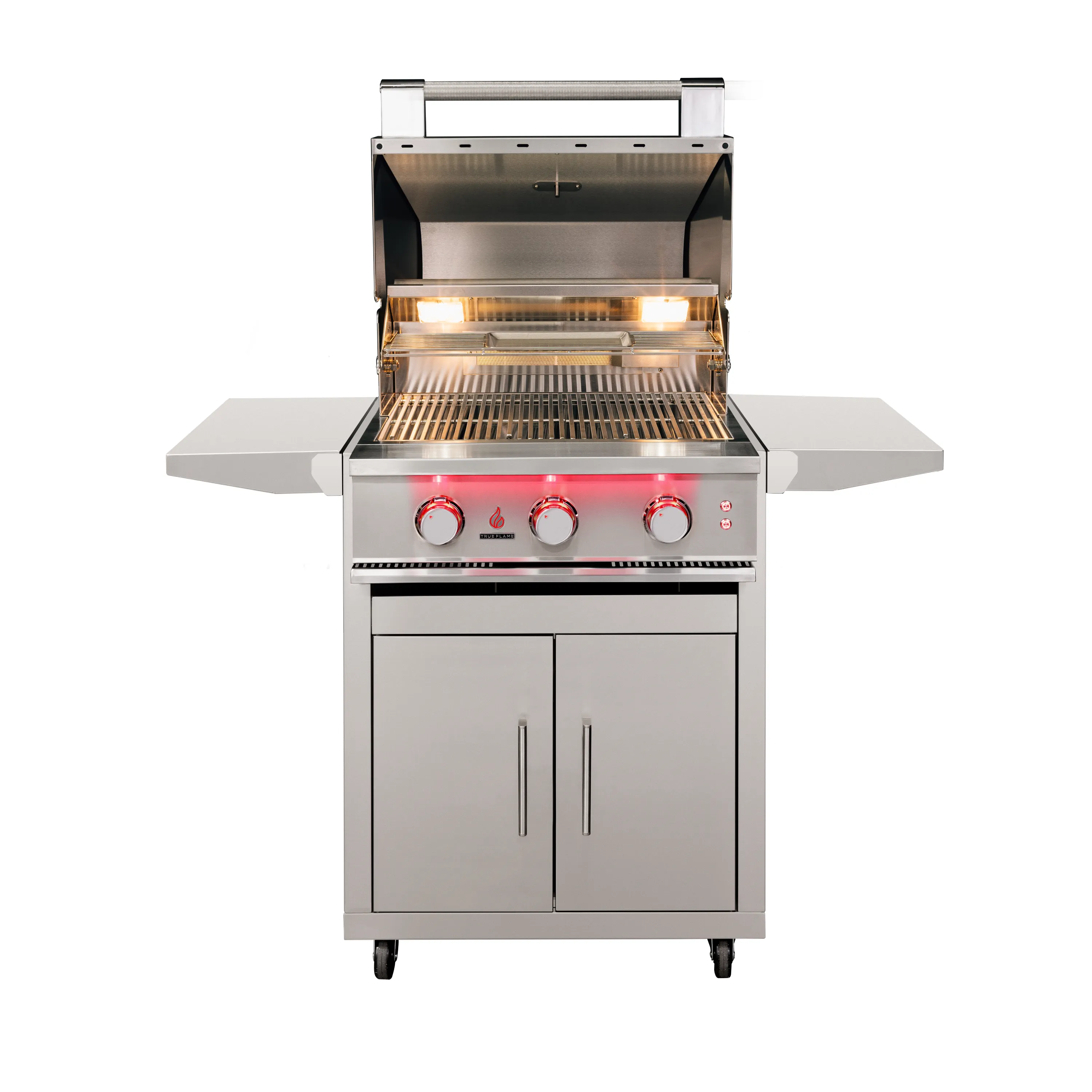 TrueFlame 25-Inch 3 Burners Liquid Propane Freestanding Grill Cart in Stainless Steel (AP2-TF25-LP) - Image 2