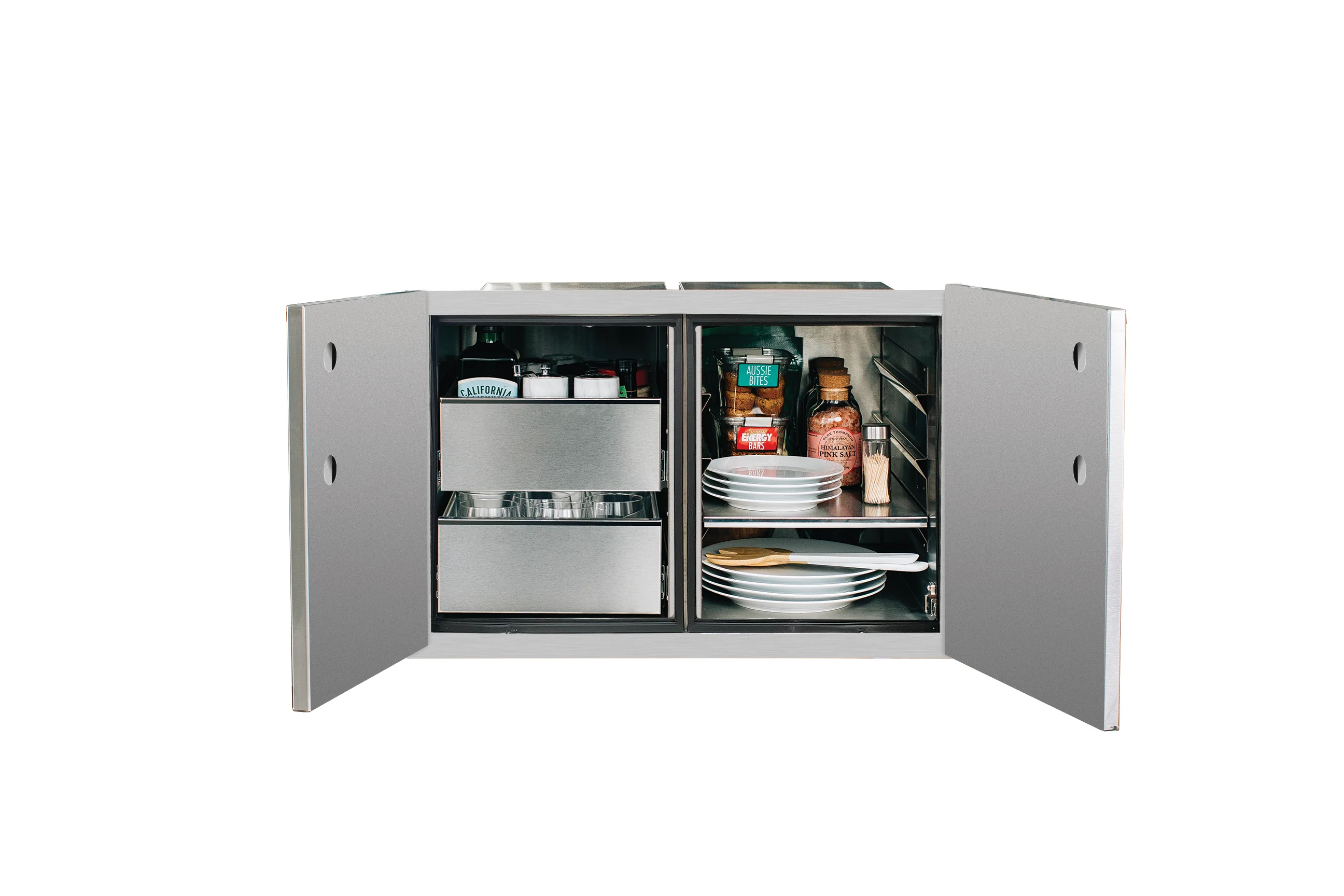 TrueFlame 36-Inch 2-Drawer Dry Storage Pantry & Enclosed Cabinet Combo (TF-DP-36DC-A) - Image 3