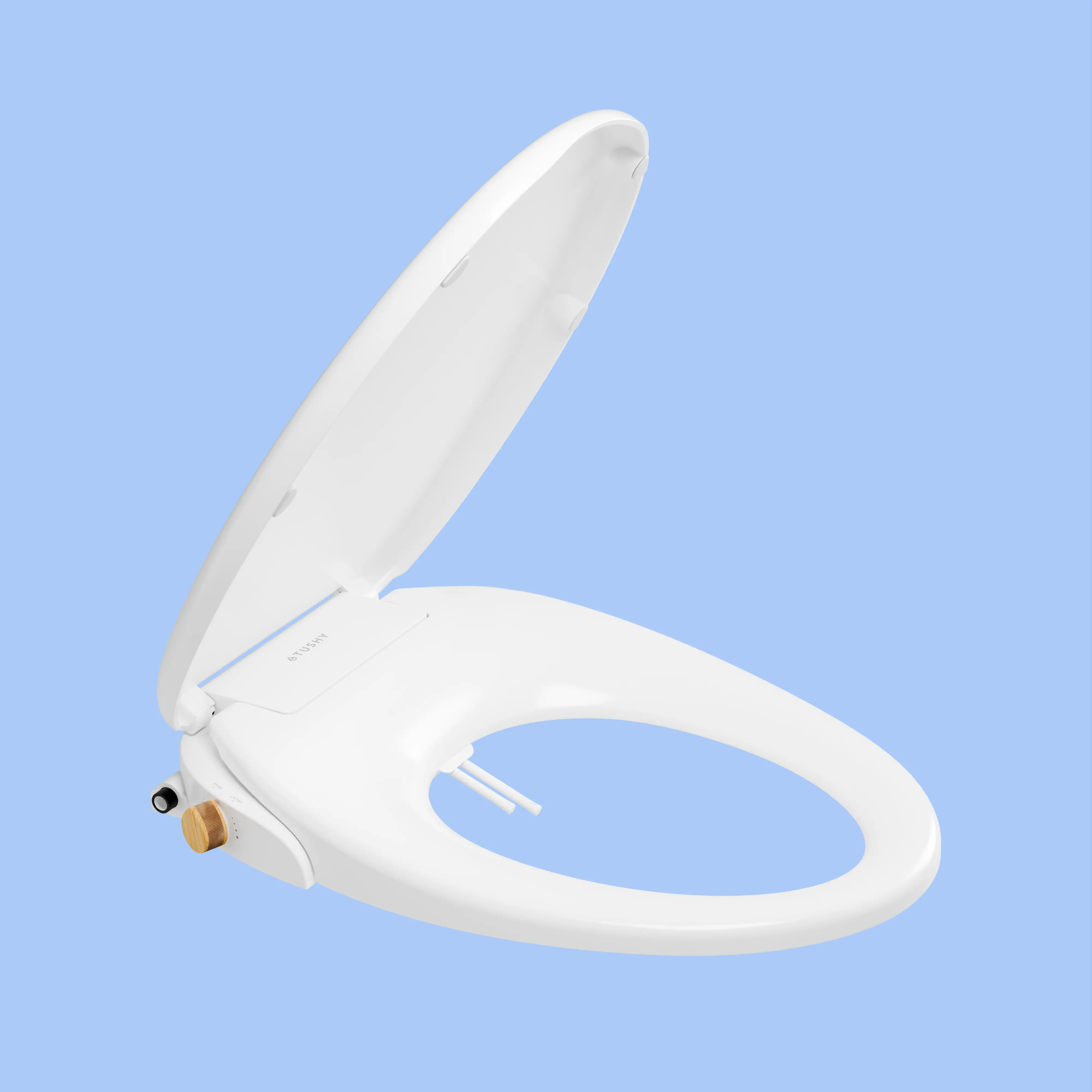 TUSHY Oasis Non-Electric Warm Water Bidet Seat (Elongated) | Self-Cleaning Dual Nozzles, Adjustable Temp & Pressure | 10-Min DIY Install, Soft-Close Lid, Sleek Design, Spa-Like Comfort, Bamboo Knob - Image 6