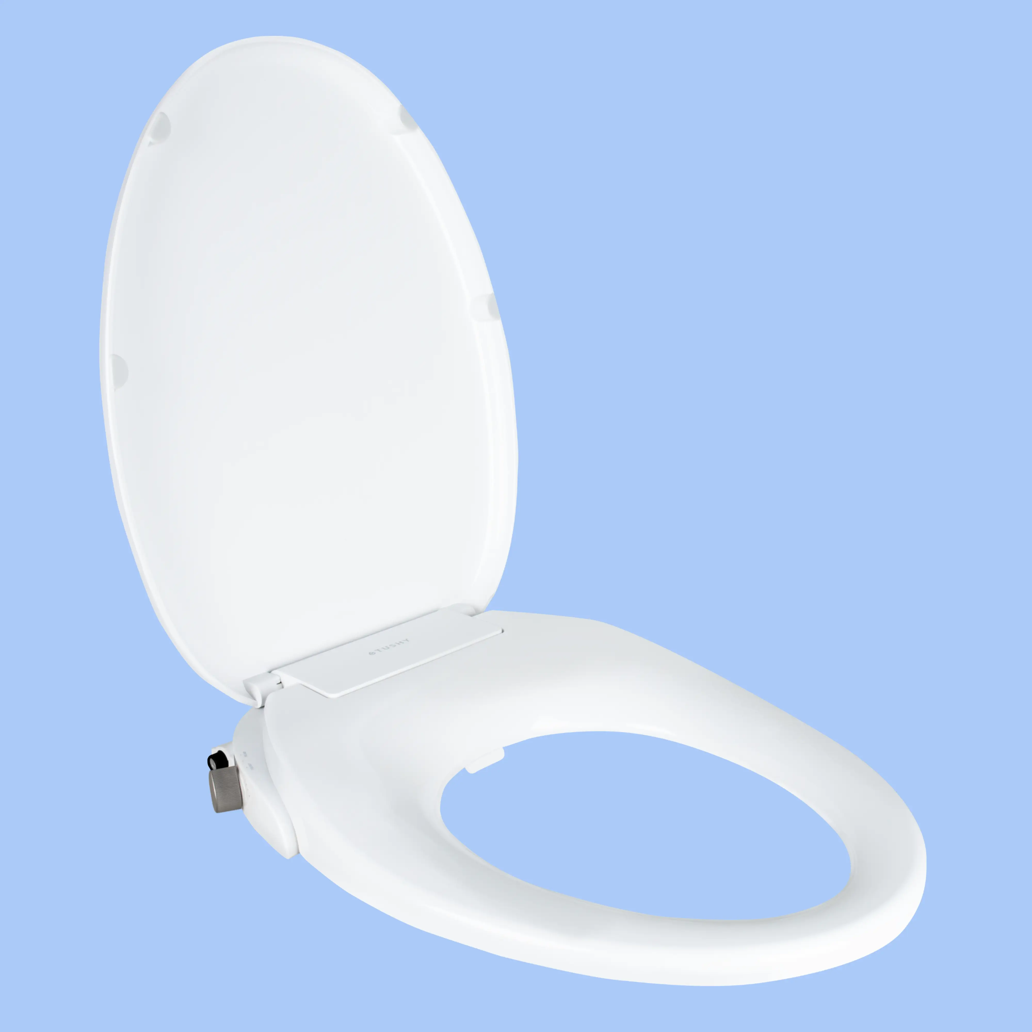 TUSHY Oasis Non-Electric Warm Water Bidet Seat (Elongated) | Self-Cleaning Dual Nozzles, Adjustable Temp & Pressure | 10-Min DIY Install, Soft-Close Lid, Sleek Design, Spa-Like Comfort, Bamboo Knob - Image 8