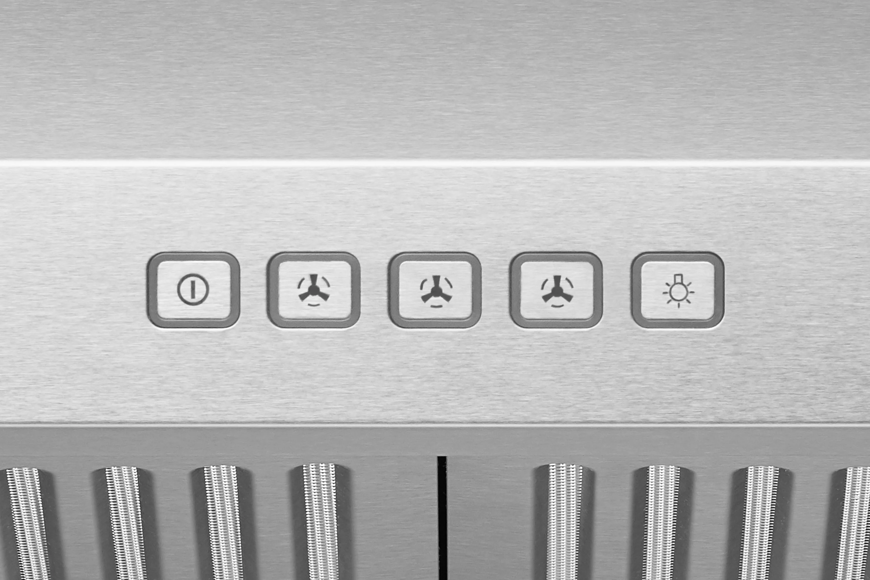 Hauslane 30-Inch Under Cabinet Curved Range Hood with Stainless Steel Filters and Panel LED in Stainless Steel (UC-B018SS-30) - Image 8
