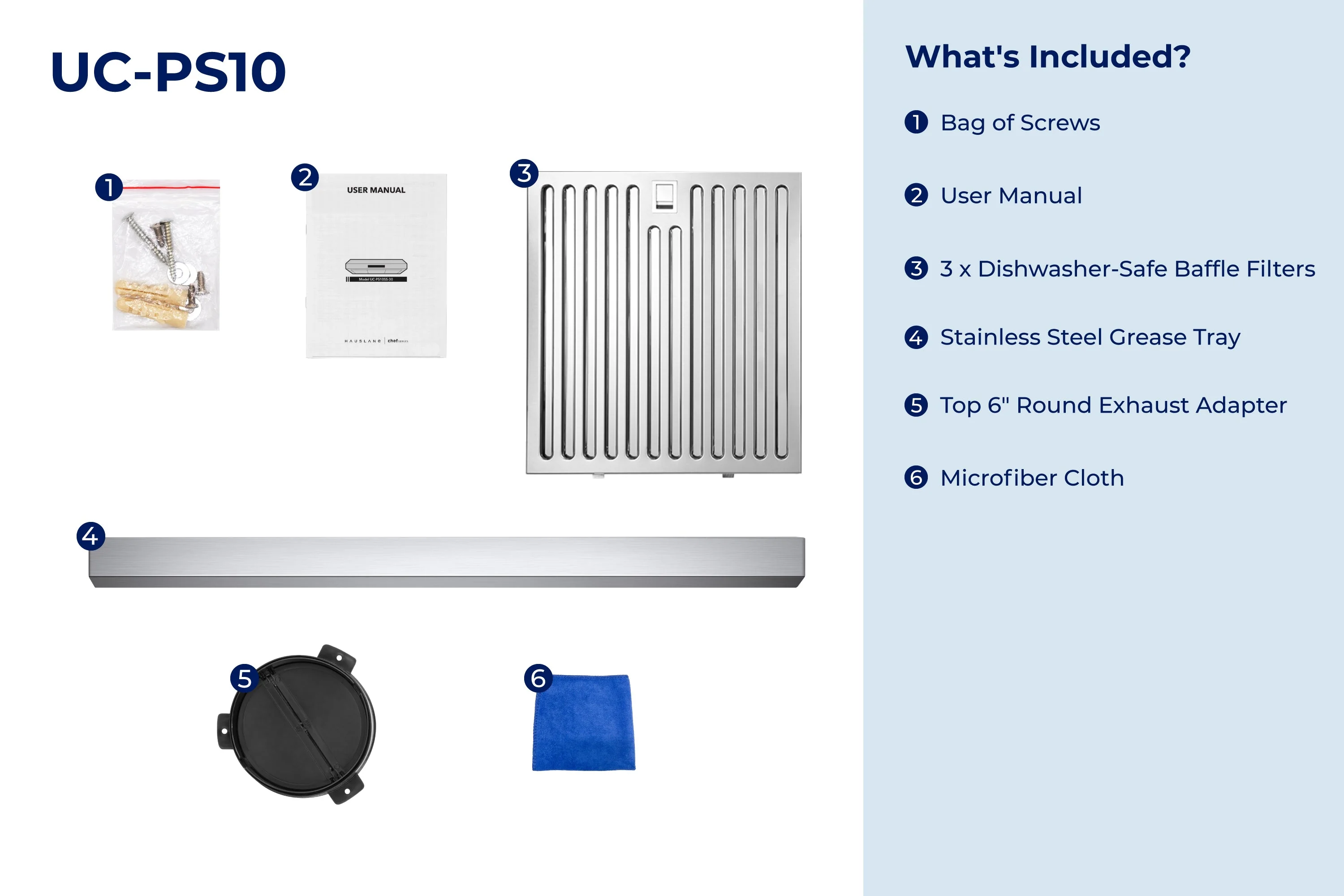 Hauslane 30-Inch Under Cabinet Range Hood with Stainless Steel Filters in Stainless Steel (UC-PS10SS-30) - Image 7