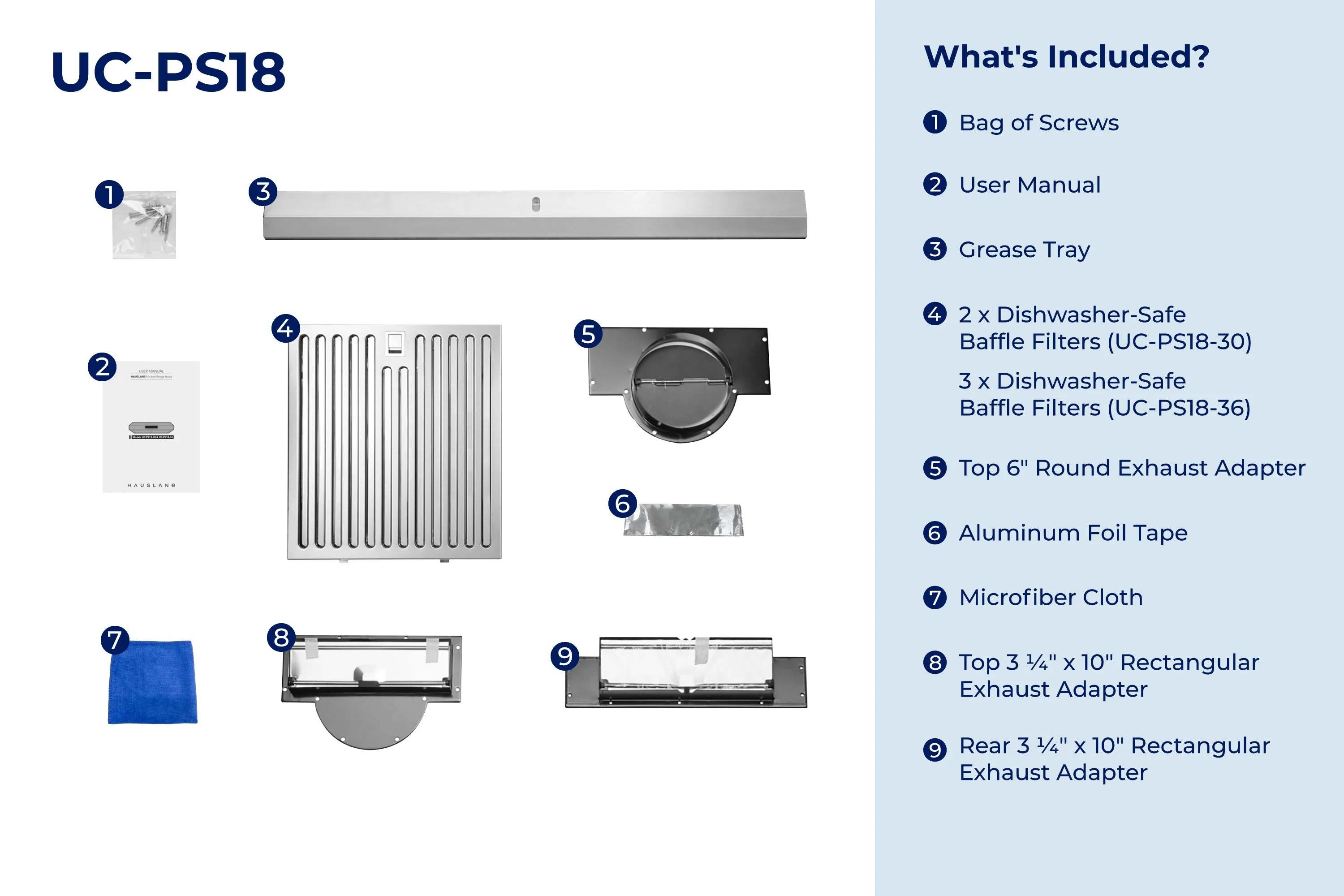 Hauslane Ducted Under Cabinet Range Hood (UC-PS18) - Image 28