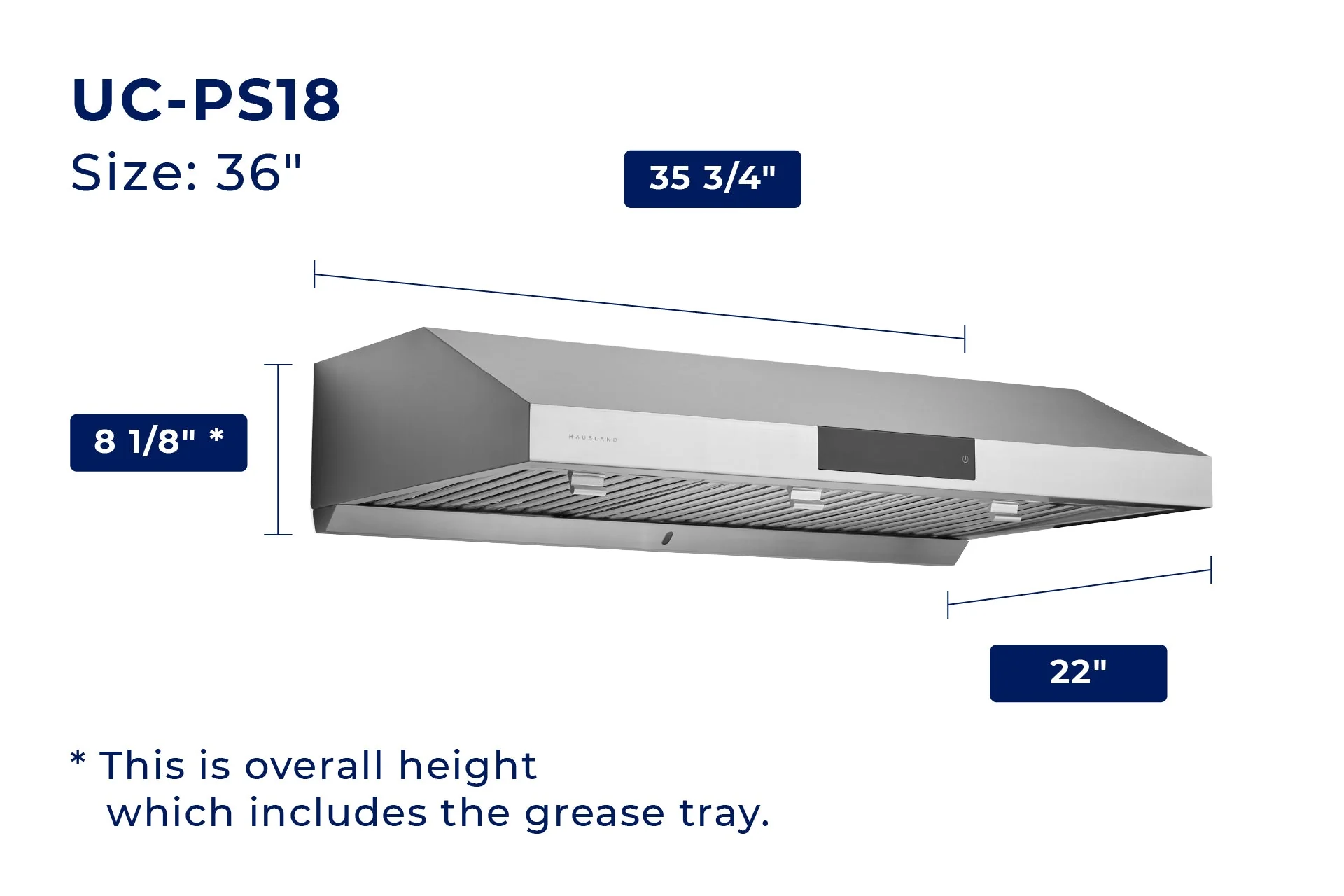 Hauslane Ducted Under Cabinet Range Hood (UC-PS18) - Image 30