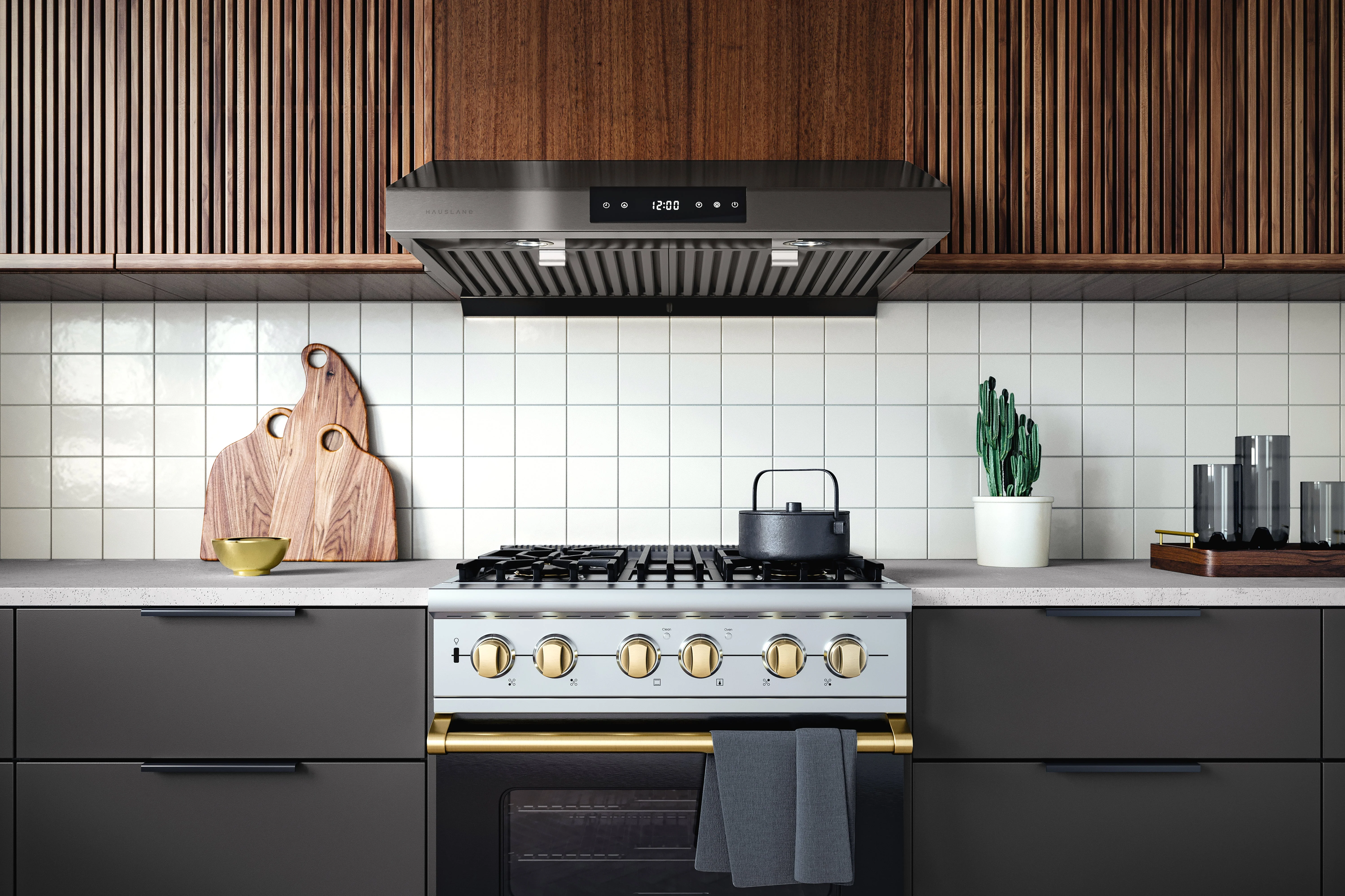 Hauslane Under Cabinet Touch Control Range Hood with Stainless Steel Filters in Black Stainless Steel (UC-PS18BSS) - Image 4