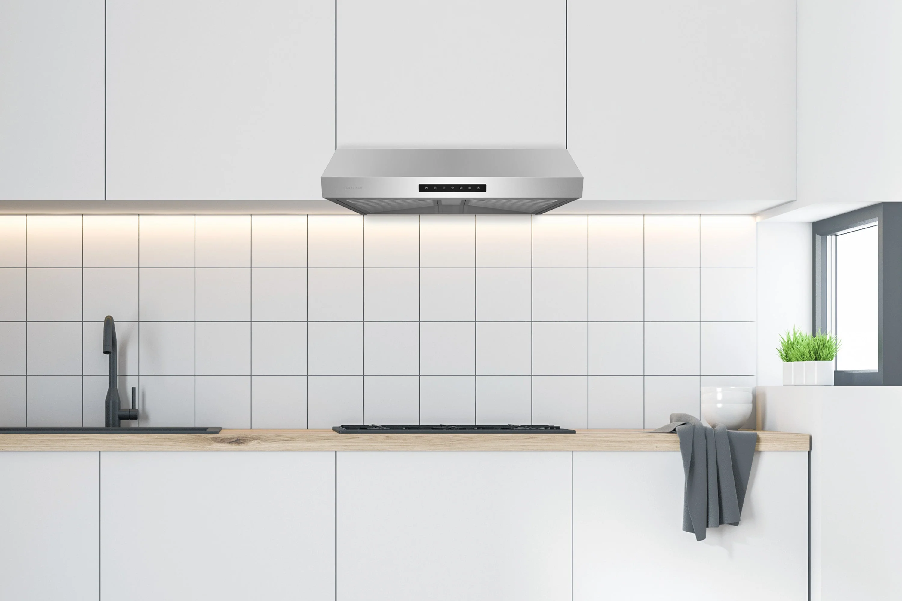 Hauslane 30-Inch Ducted Under Cabinet Range Hood with 407 CFM Motor in Stainless Steel (UC-PS60SS-30) - Image 2