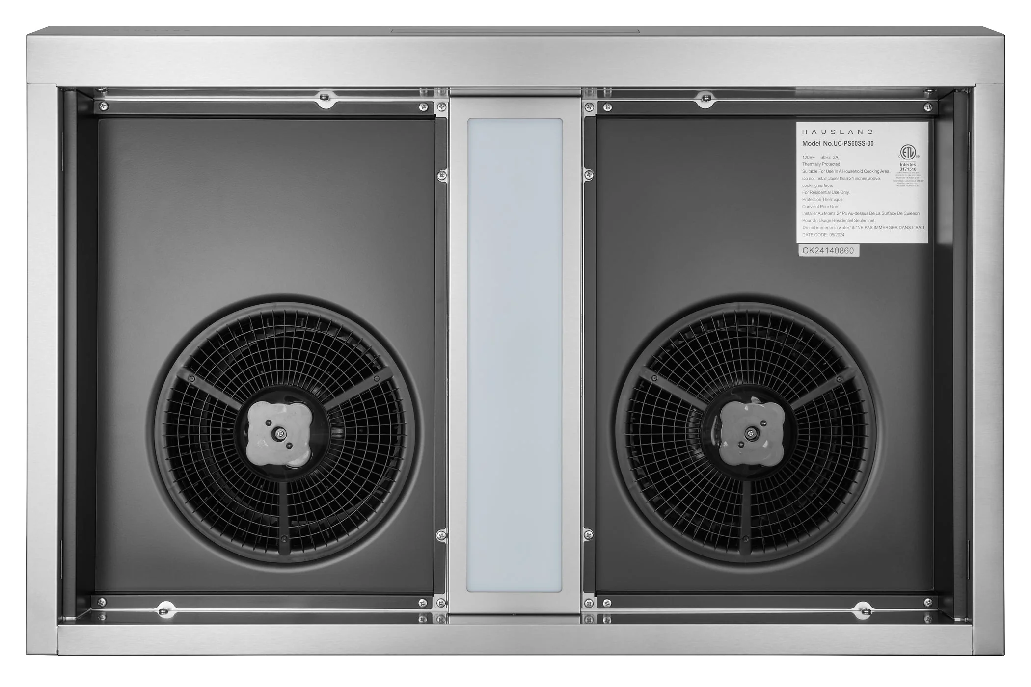Hauslane 30-Inch Ducted Under Cabinet Range Hood with 407 CFM Motor in Stainless Steel (UC-PS60SS-30) - Image 6
