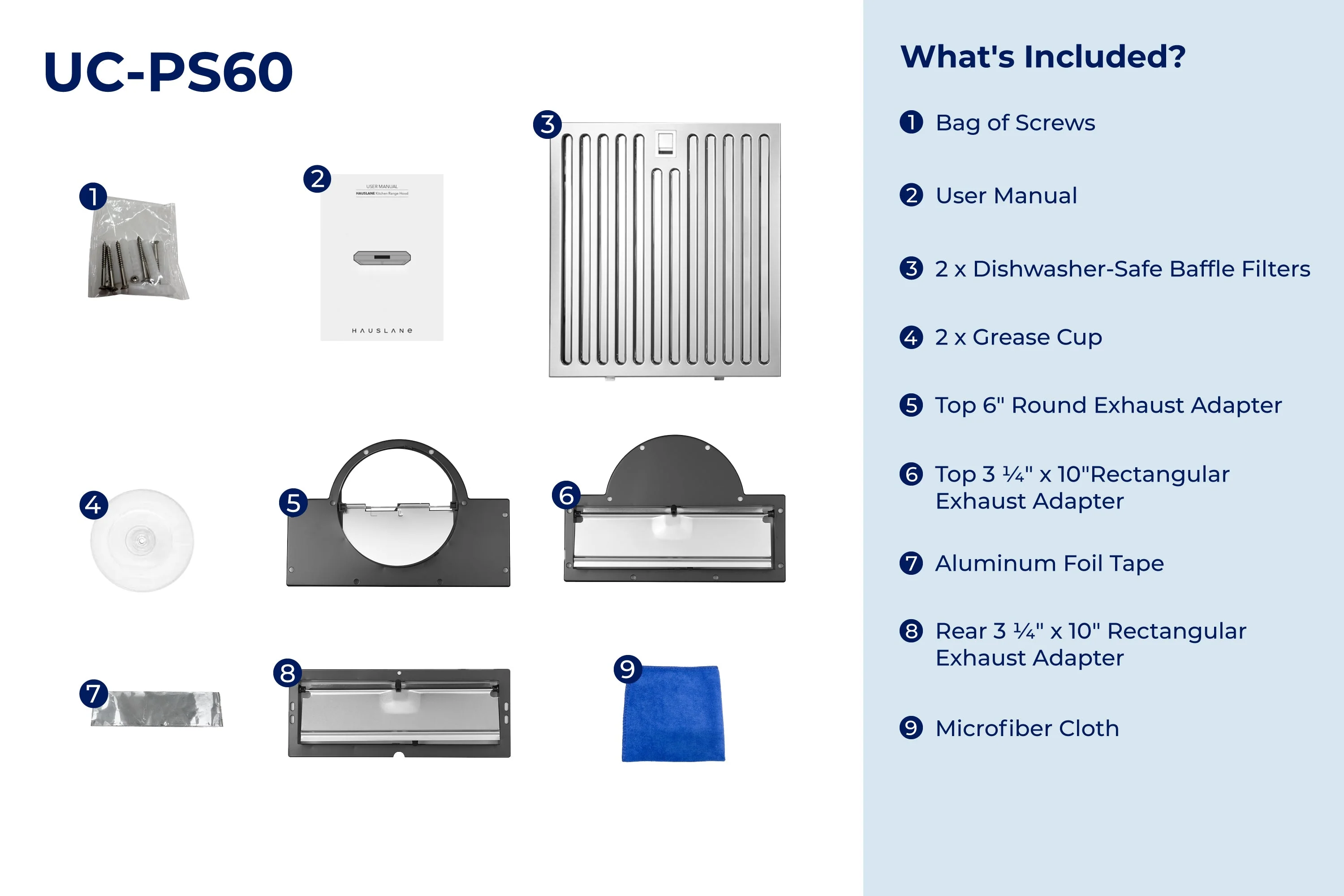 Hauslane 30-Inch Ducted Under Cabinet Range Hood with 407 CFM Motor in Stainless Steel (UC-PS60SS-30) - Image 7