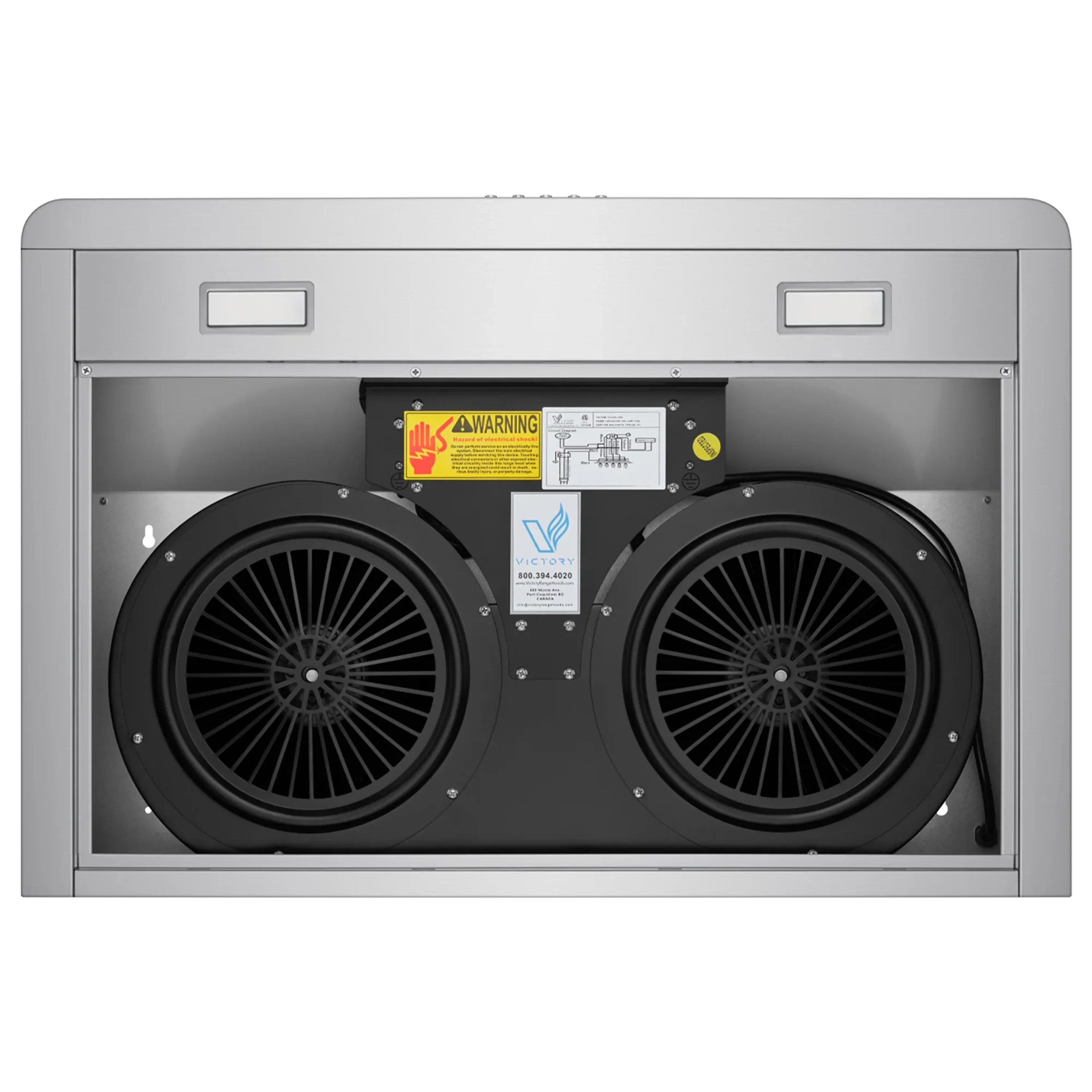 Victory Luna 36-Inch 600 CFM Under Cabinet Range Hood in Stainless Steel with Push Button (Luna-M-36) - Image 5