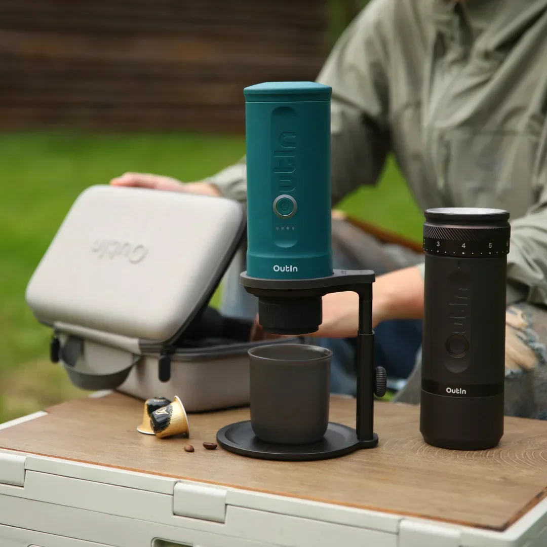 OutIn Detachable Universal Coffee Stand with Cork Pad,Portable Espresso Machine Stand,Pour Over Coffee Stand Easy to Carry (OT-STD-02-CP) - Image 8