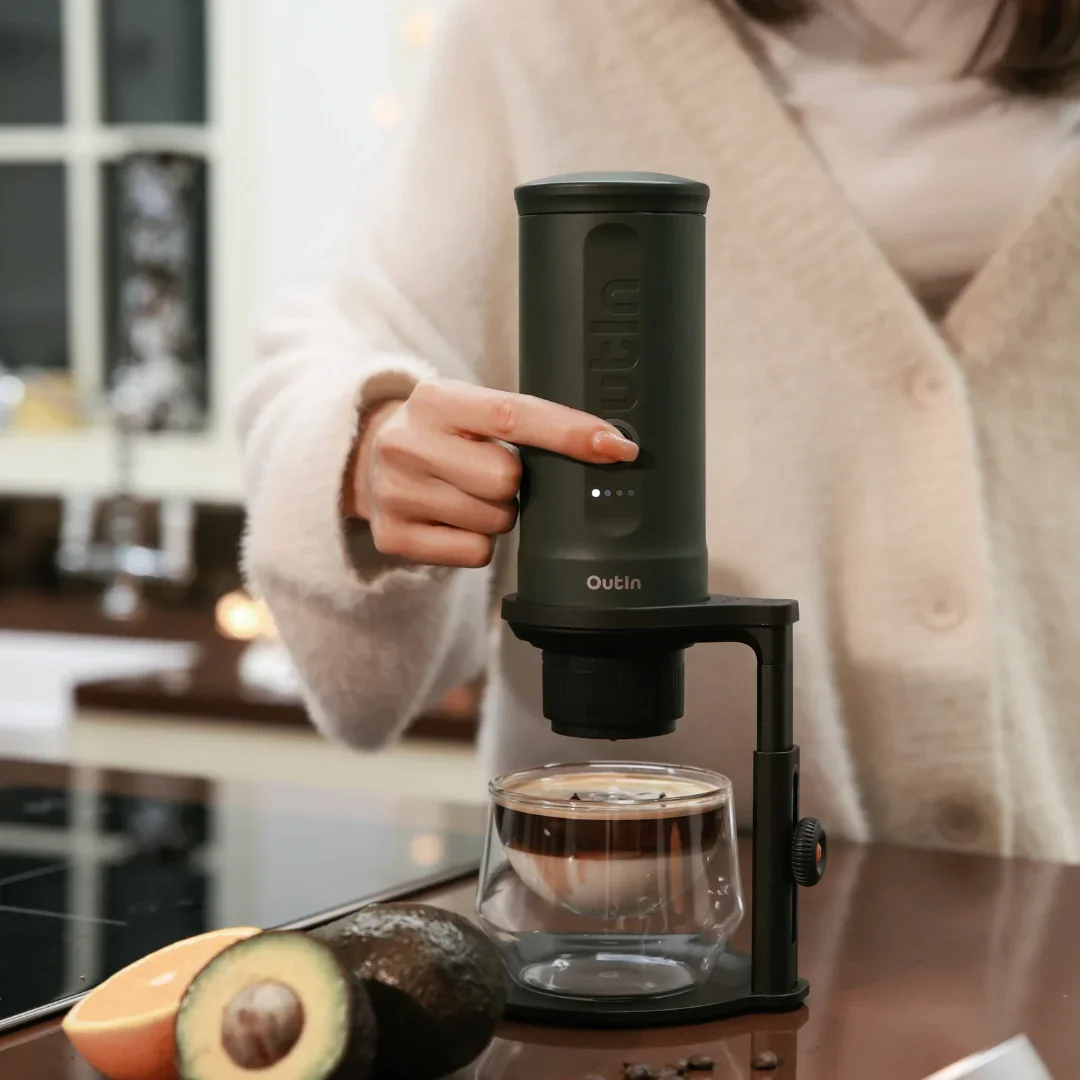 OutIn Detachable Universal Coffee Stand with Cork Pad,Portable Espresso Machine Stand,Pour Over Coffee Stand Easy to Carry (OT-STD-02-CP) - Image 9