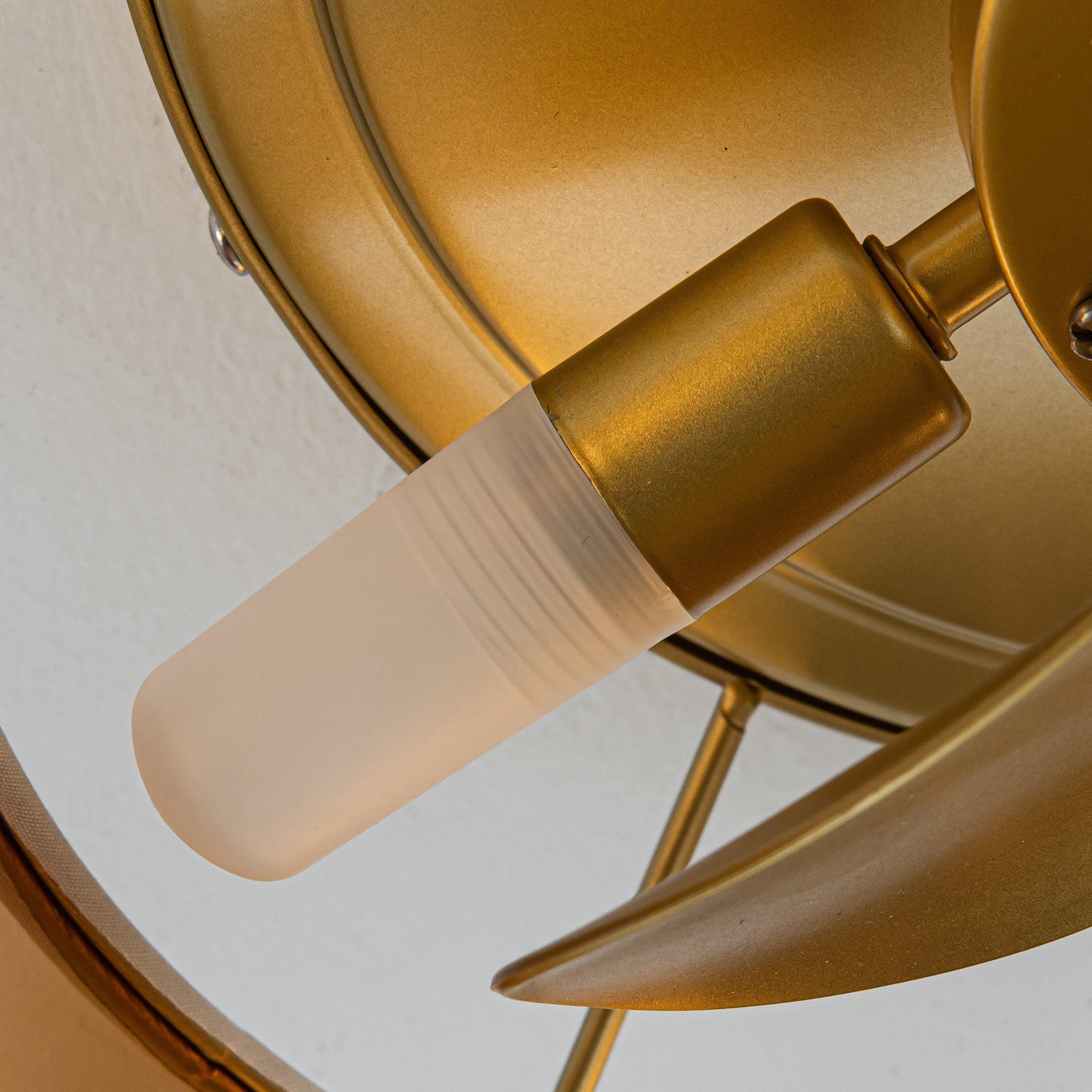 Parrot Uncle Vaczon 13-Inch Golden Flush Mount Ceiling Fan with Light and Remote Control (F8295110V) - Image 10