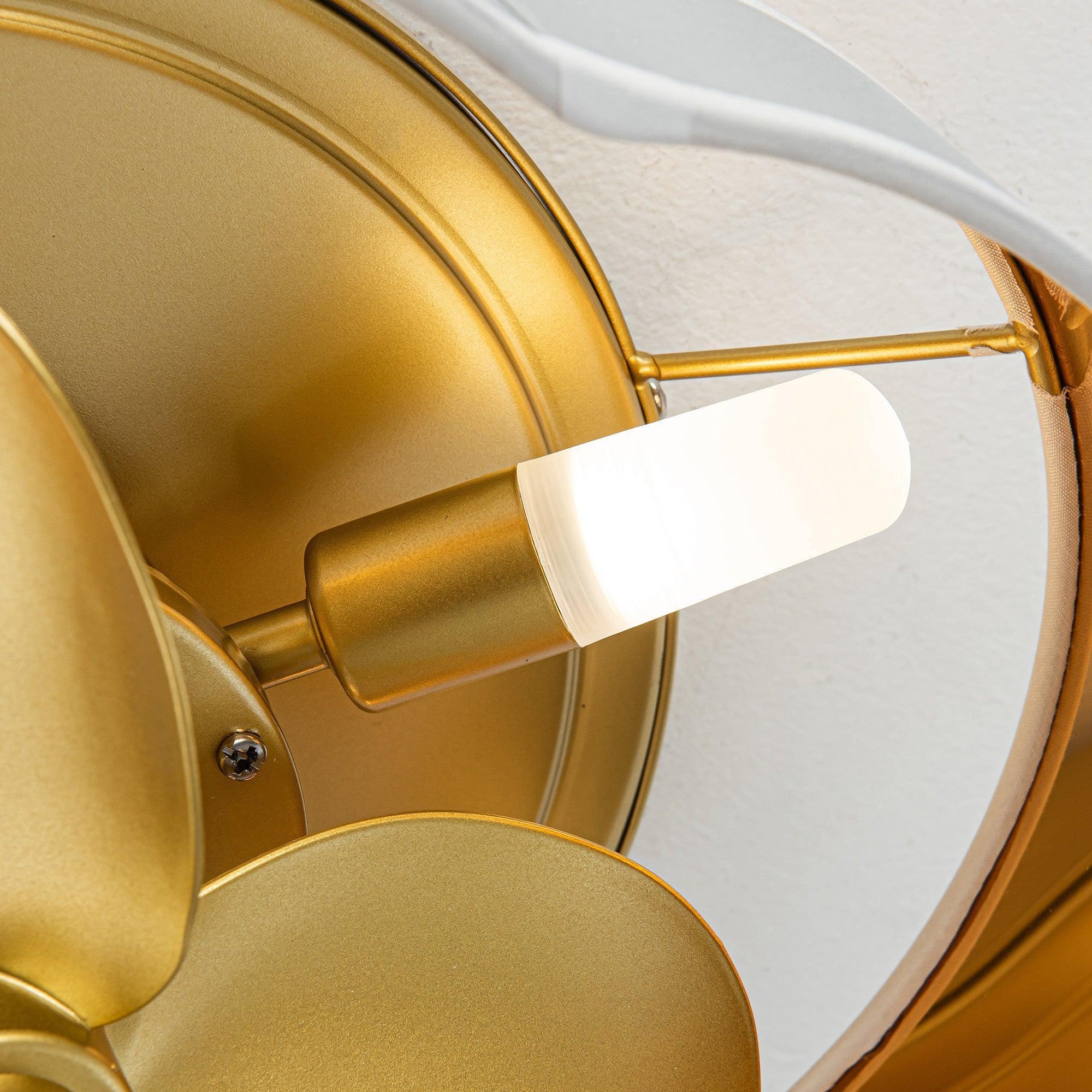 Parrot Uncle Vaczon 13-Inch Golden Flush Mount Ceiling Fan with Light and Remote Control (F8295110V) - Image 11