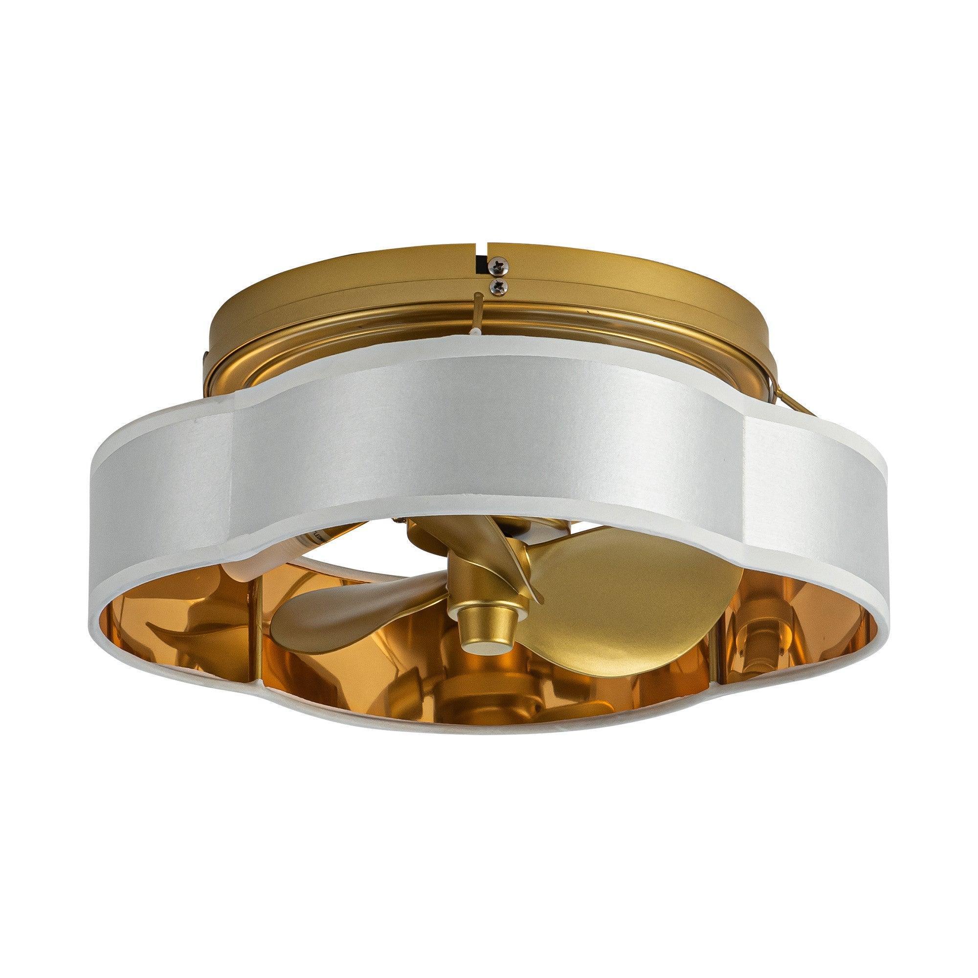 Parrot Uncle Vaczon 13-Inch Golden Flush Mount Ceiling Fan with Light and Remote Control (F8295110V) - Image 20