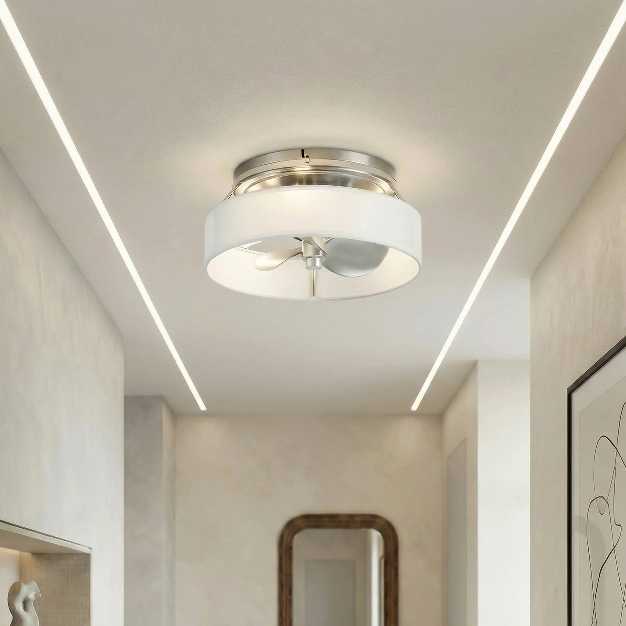 Parrot Uncle Vaczon 13-Inch Modern Flush Mount Ceiling Fan (F8293110V) - Image 3