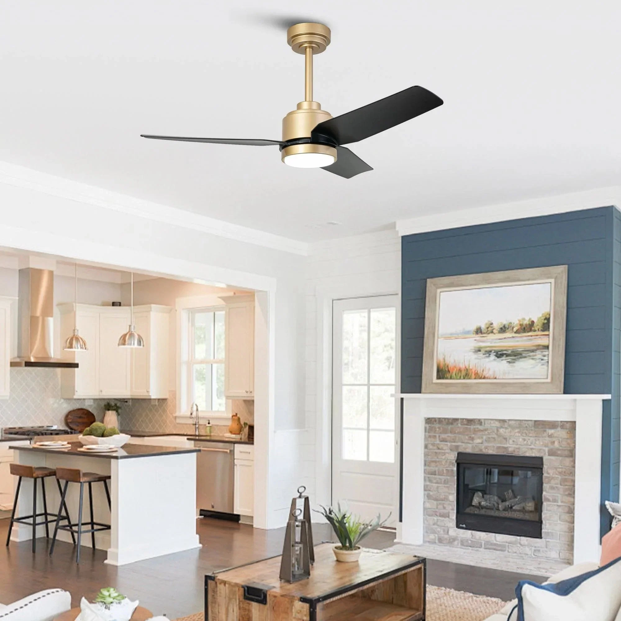 Parrot Uncle Vaczon 42-Inch 3-Blades Modern Ceiling Fan with Remote Control and LED Light - Image 2