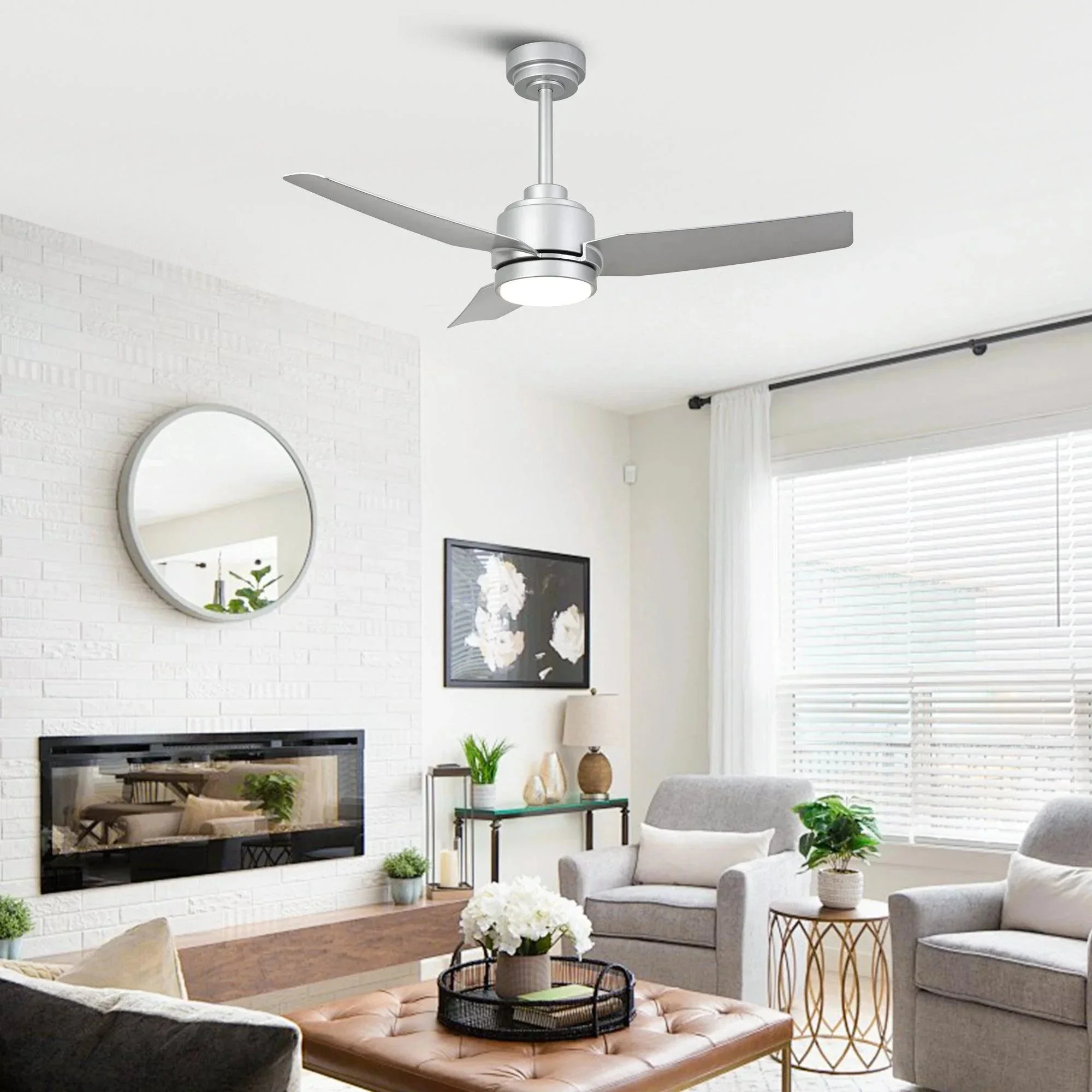 Parrot Uncle Vaczon 42-Inch 3-Blades Modern Ceiling Fan with Remote Control and LED Light - Image 4