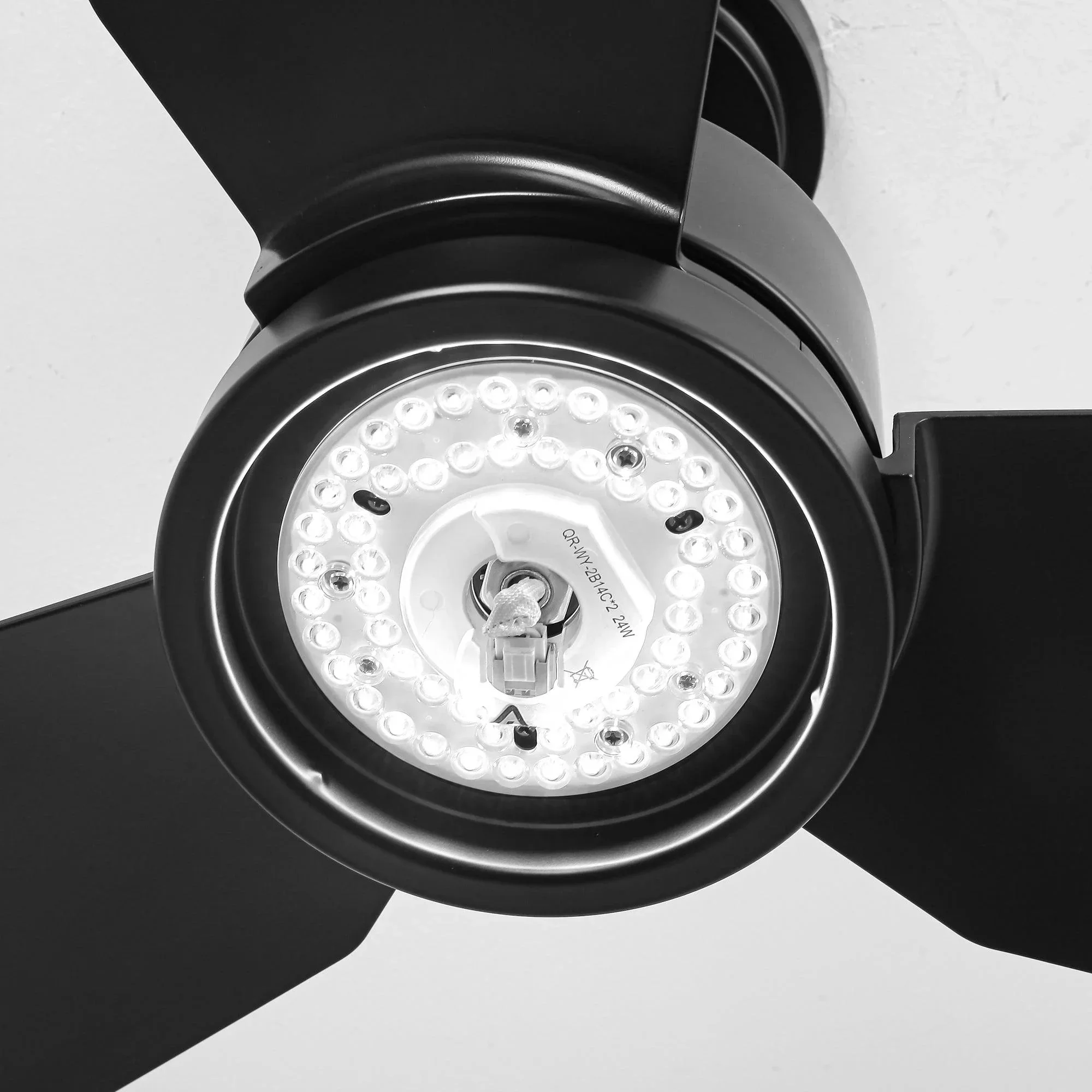Parrot Uncle Vaczon 42-Inch DC Motor Modern Downrod Ceiling Fan with LED Light and Remote Control (VZA01A116BK) - Image 3