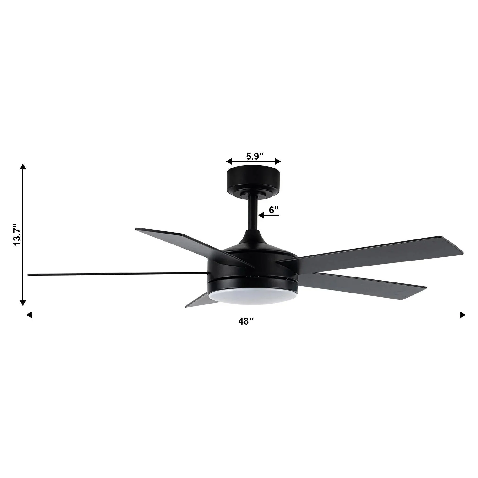 Parrot Uncle Vaczon 48-Inch 5 Blades Industrial DC Motor Ceiling Fan with LED Lighting and Remote Control - Image 25
