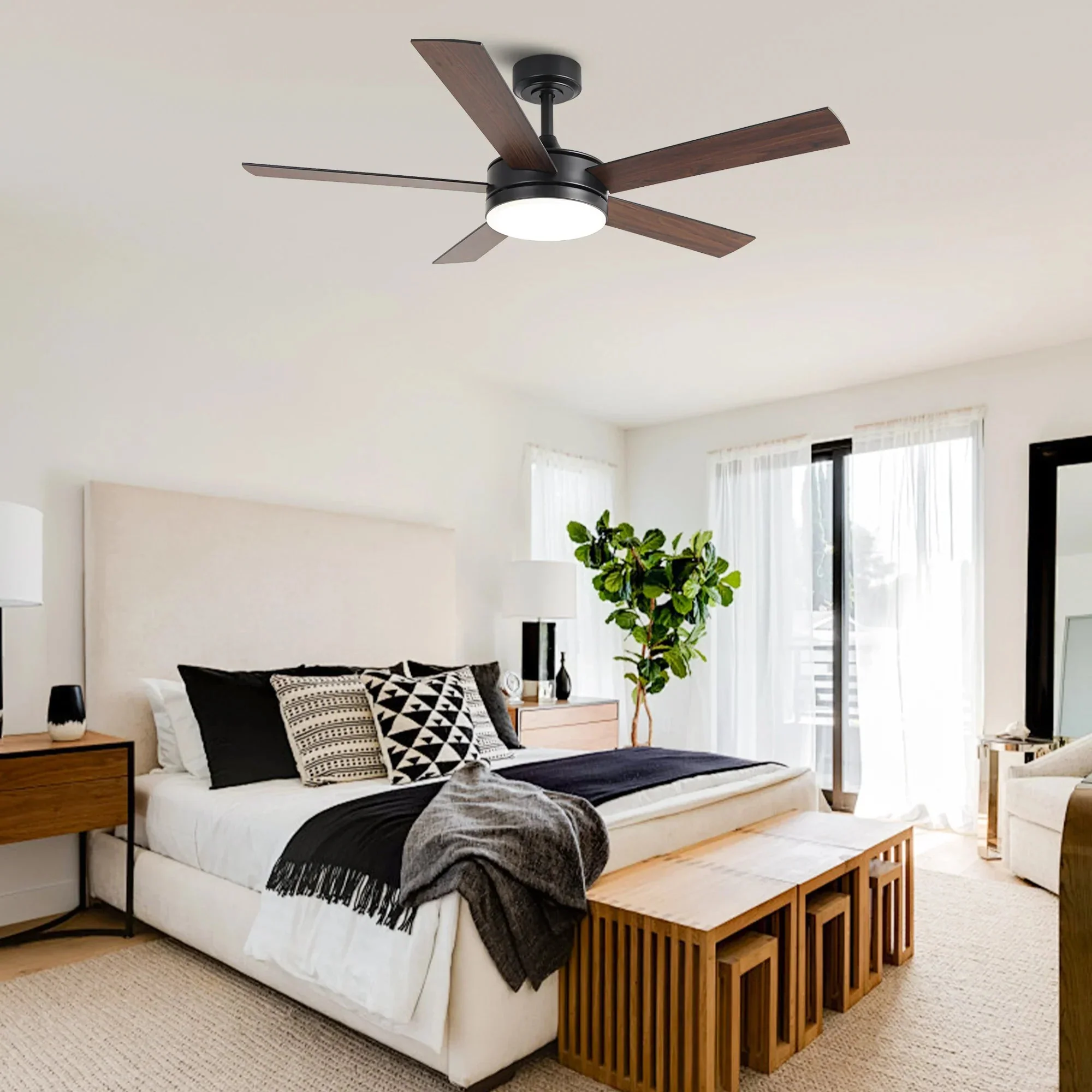 Parrot Uncle Vaczon 48-Inch 5 Blades Industrial DC Motor Ceiling Fan with LED Lighting and Remote Control - Image 5